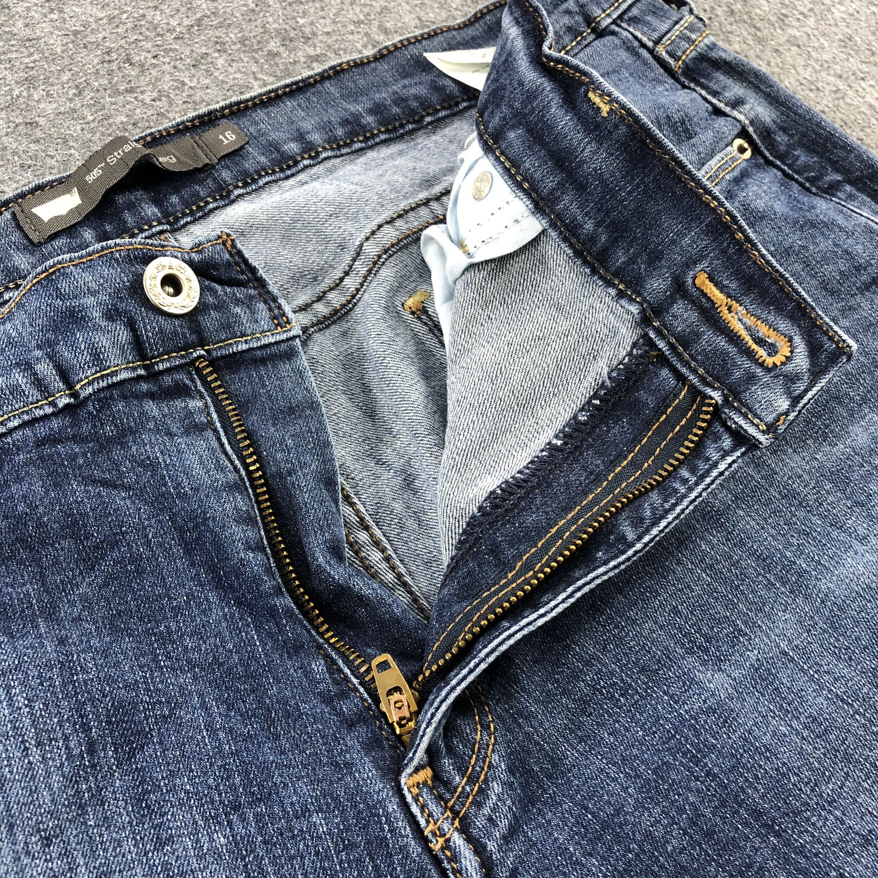 Levi's Blue Wash Vintage Levis 505 Jeans Straight Leg Denim-J1062 Size US 36 / EU 52 - 7 Thumbnail