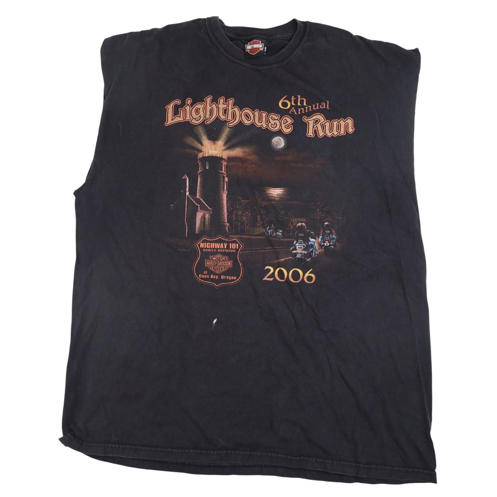 Harley Davidson × Vintage VTG Y2k Harley Davidson 6th Annual Lighthouse Run Muscle T Size US XL / EU 56 / 4 - 1 Thumbnail