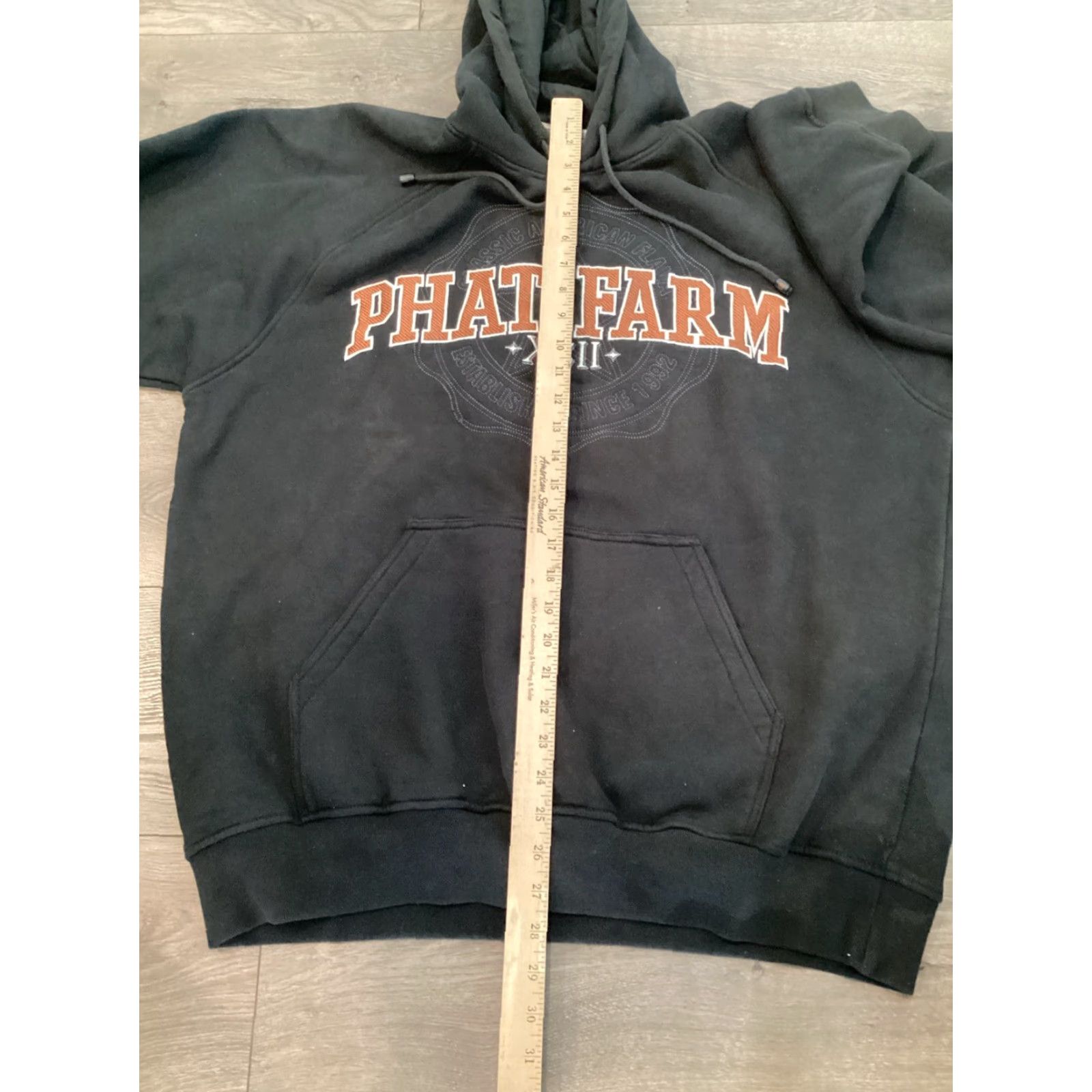Phat Farm VINTAGE Phat Farm 92 Embroidered Sweatshirt Hoodie Pullover Black Mens Large Size US L / EU 52-54 / 3 - 6 Thumbnail