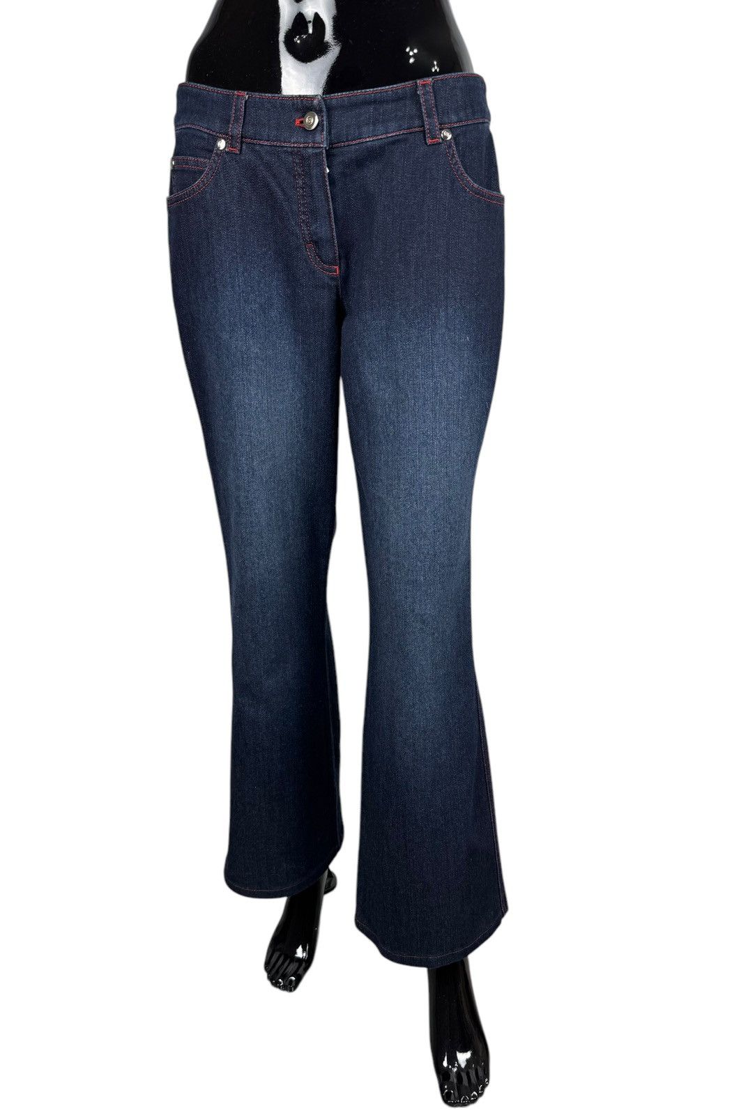 Escada Escada Flared Jeans Embroidered Logo size DE38 IT44 Size 30" / US 8 / IT 44 - 3 Thumbnail