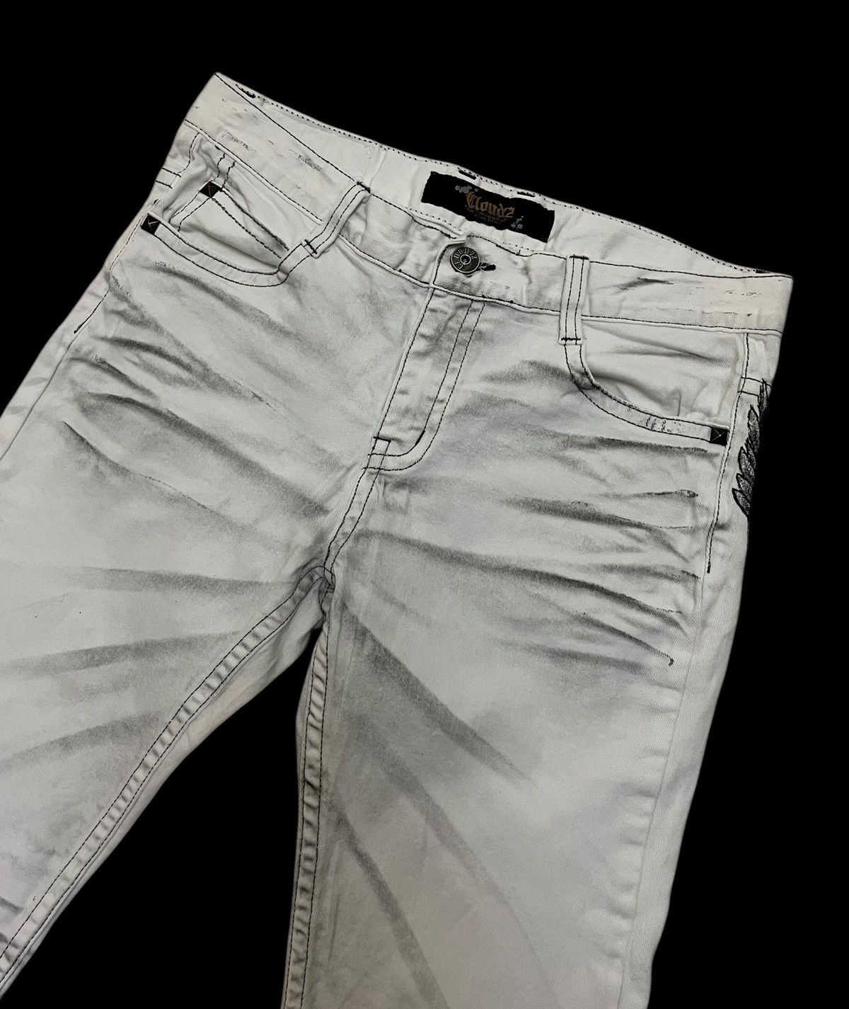 Japanese Brand Japanese Brand Cloud 72 Embroidery Bones Pants Size US 34 / EU 50 - 9 Thumbnail