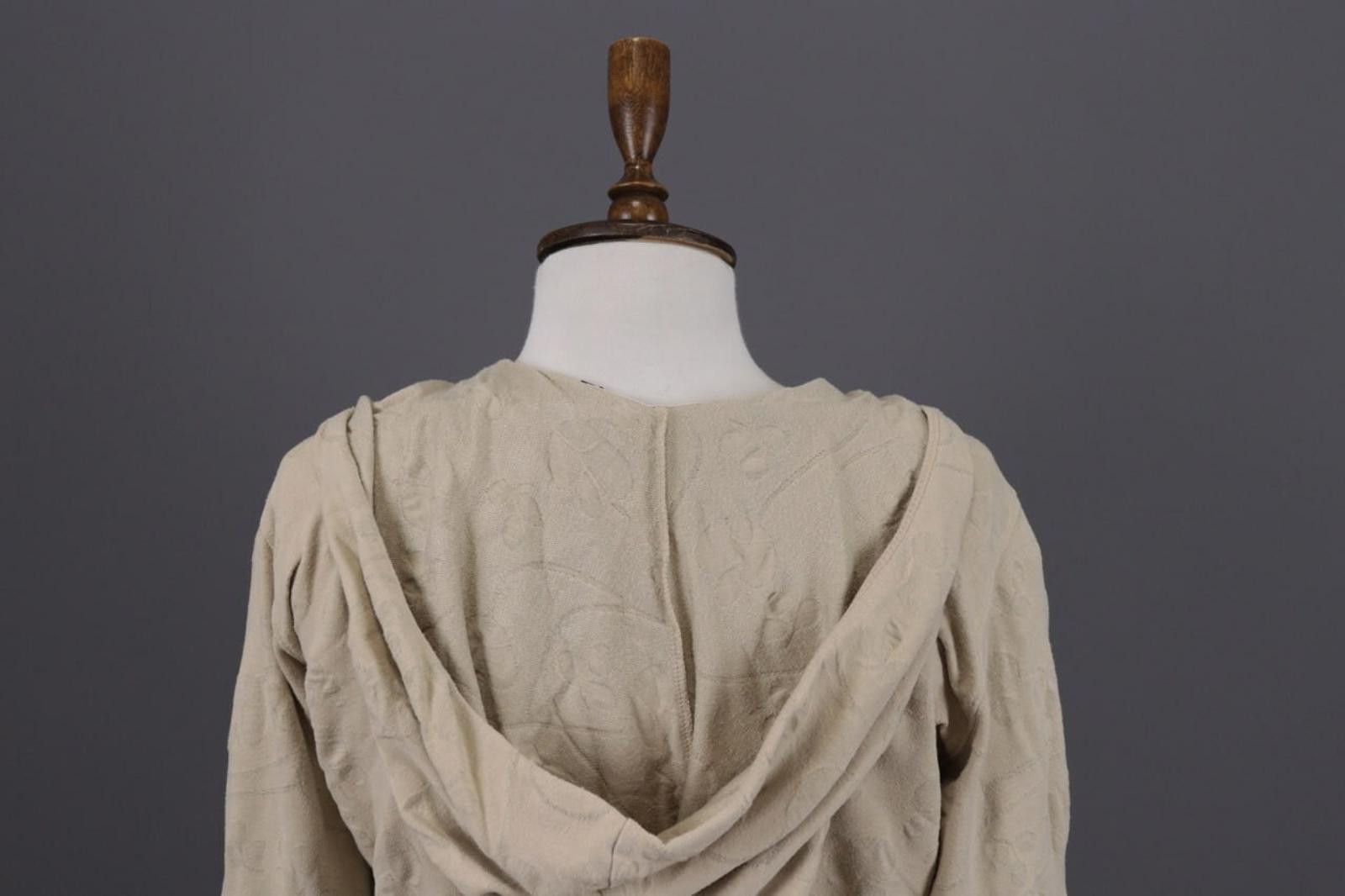 Designer Gudrun Sjoden Beige Floral Lagelook Cardigan Sweater Size L Size L / US 10 / IT 46 - 10 Thumbnail