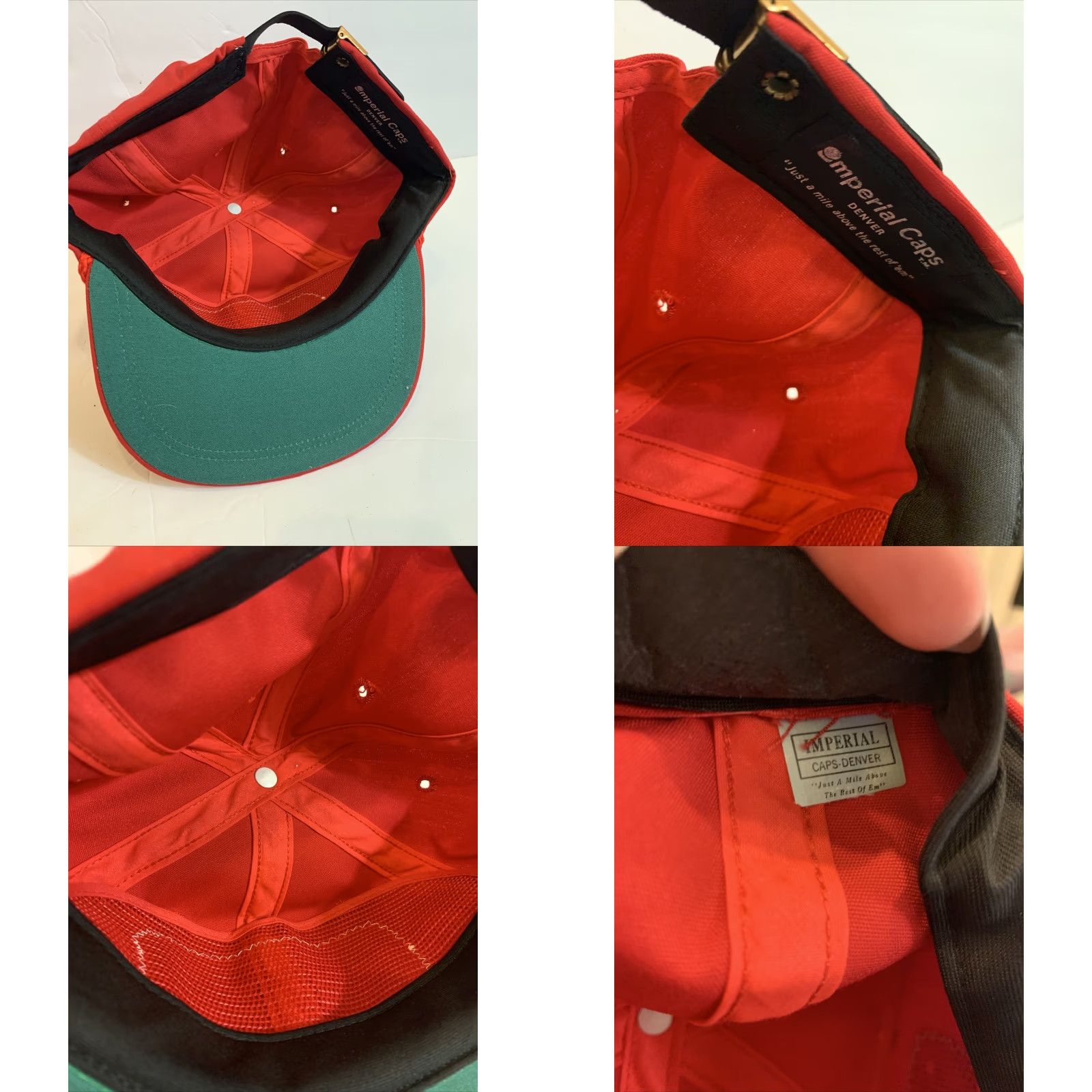 Imperial VINTAGE Imperial Cap Baseball Cap Mens Adjustable Red Leather Strap Chew Bros. Farms Chord Tomato Carrot Size ONE SIZE - 8 Thumbnail