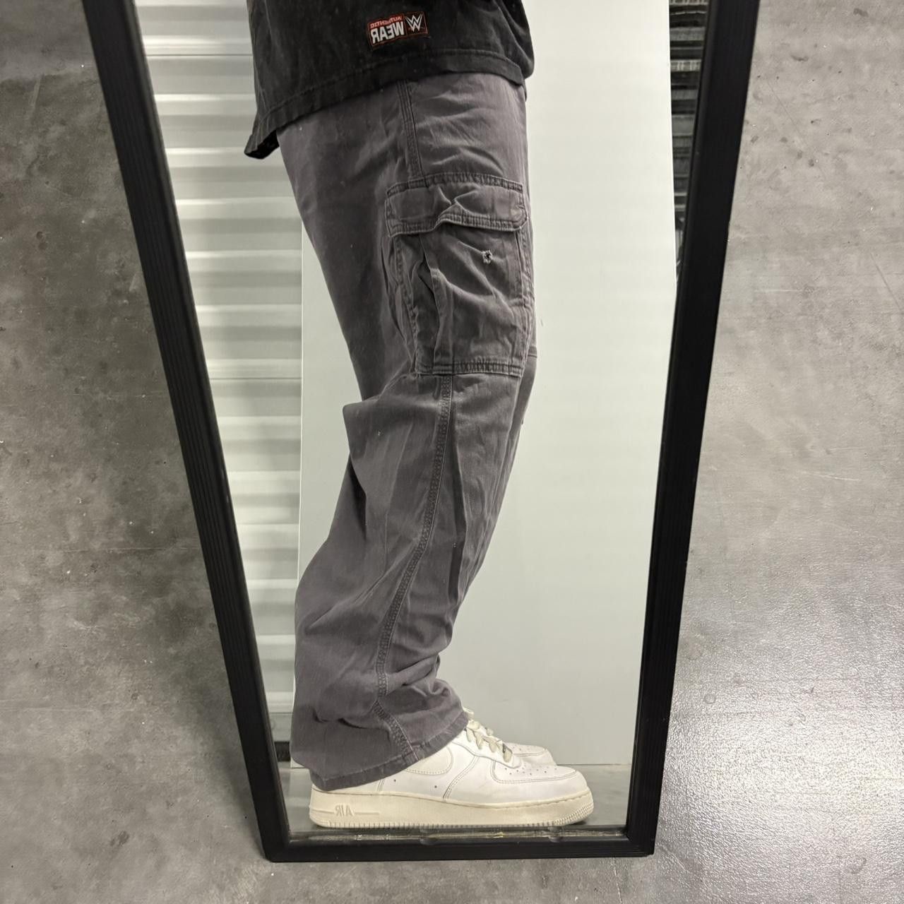 Japanese Brand × Vintage Crazy Vintage Y2K/2000s Baggy Grey Workwear Streetwear Style Cargo Pants! Size US 34 / EU 50 - 2 Thumbnail
