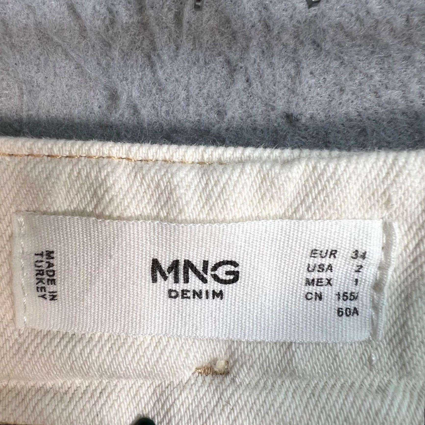 Mango Mango Denim High-Waist Cream Cotton Trousers W/Tie Belt Women's Size 2 Pants Vintage No Size ONE SIZE - 3 Thumbnail