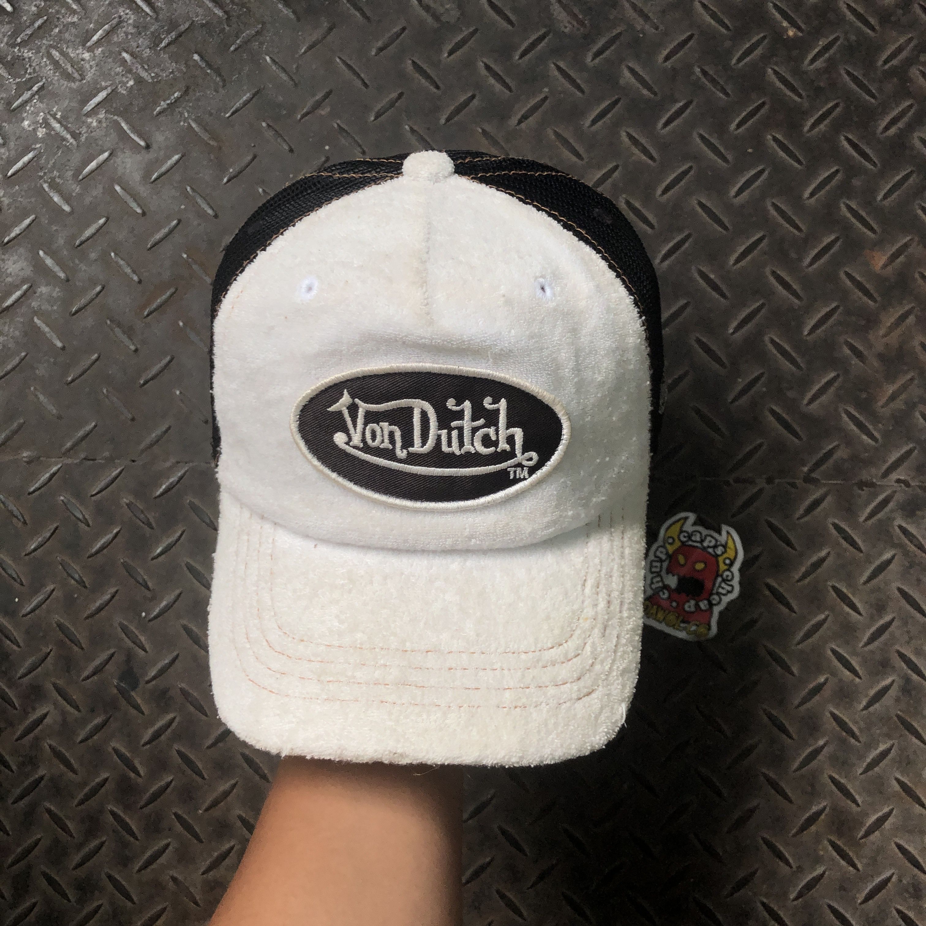 Von Dutch 🔥 RARE 🔥 Von Dutch White Towel Trucker Hat Size ONE SIZE - 2 Thumbnail