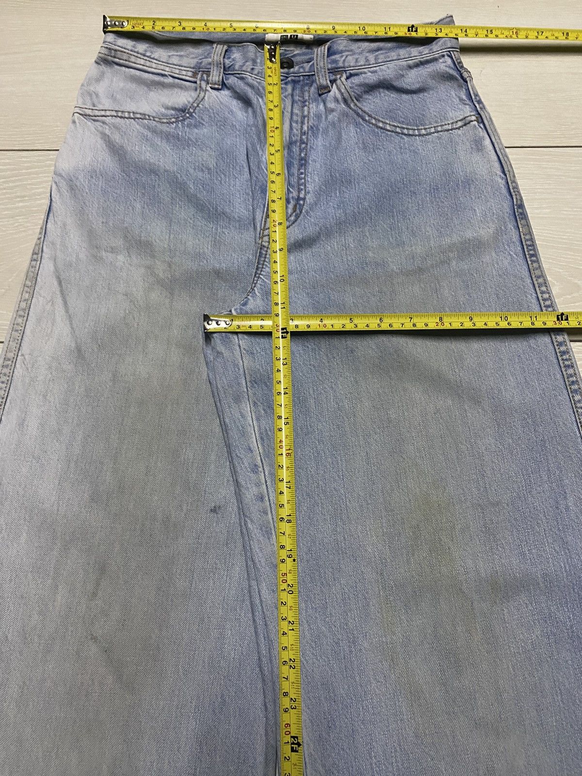Christophe Lemaire Vintage Uniqlo Fade Wash Super Baggy Jeans Size 27" / US 4 / IT 40 - 7 Thumbnail