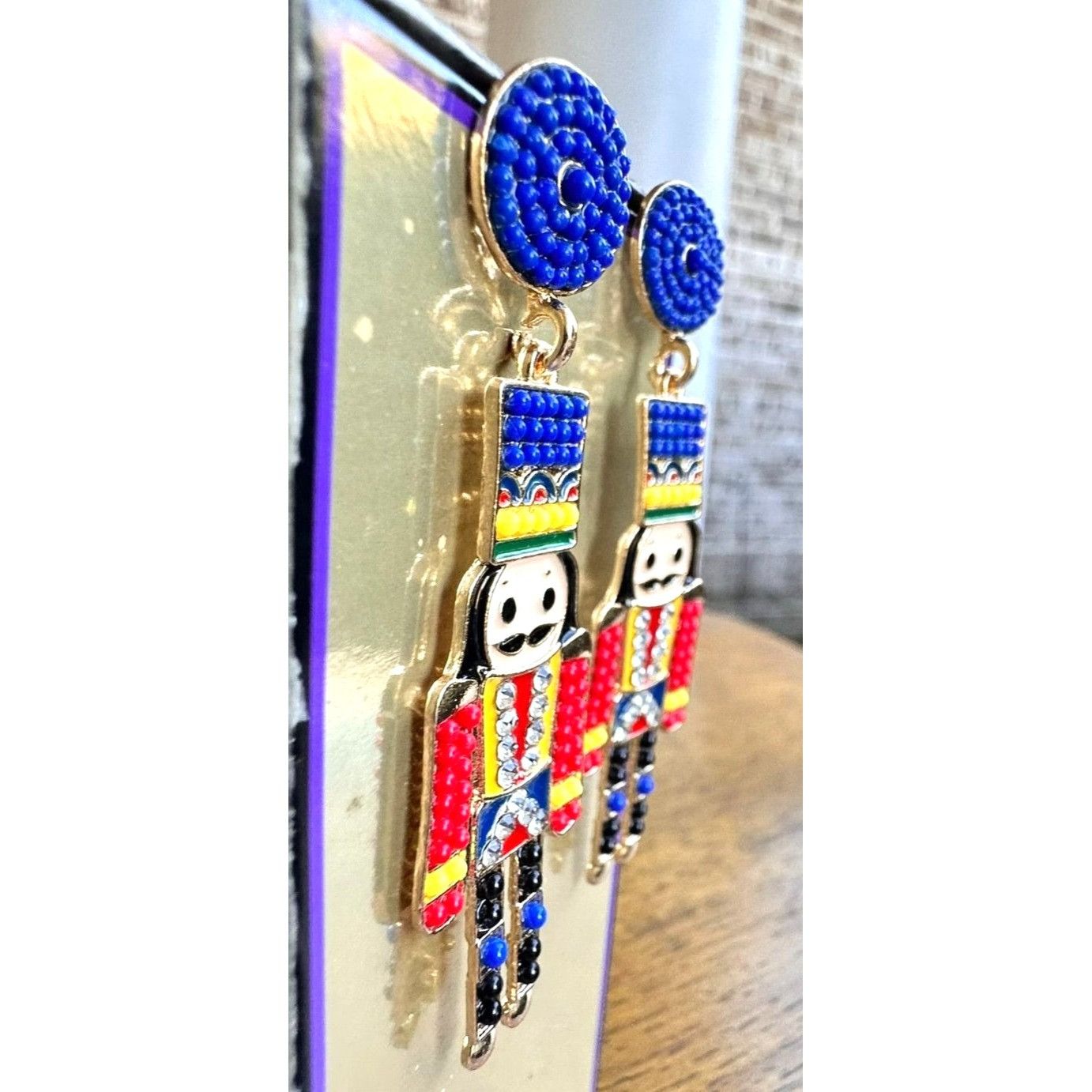 Handmade Nutcracker Earrings Toy Soldier New Christmas Ballet Jewelry Size ONE SIZE - 4 Thumbnail