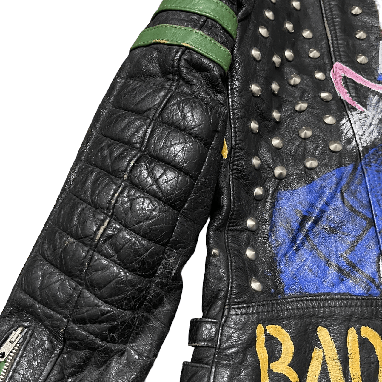Vintage 70's Punk Rock Studded Custom Leather Jacket