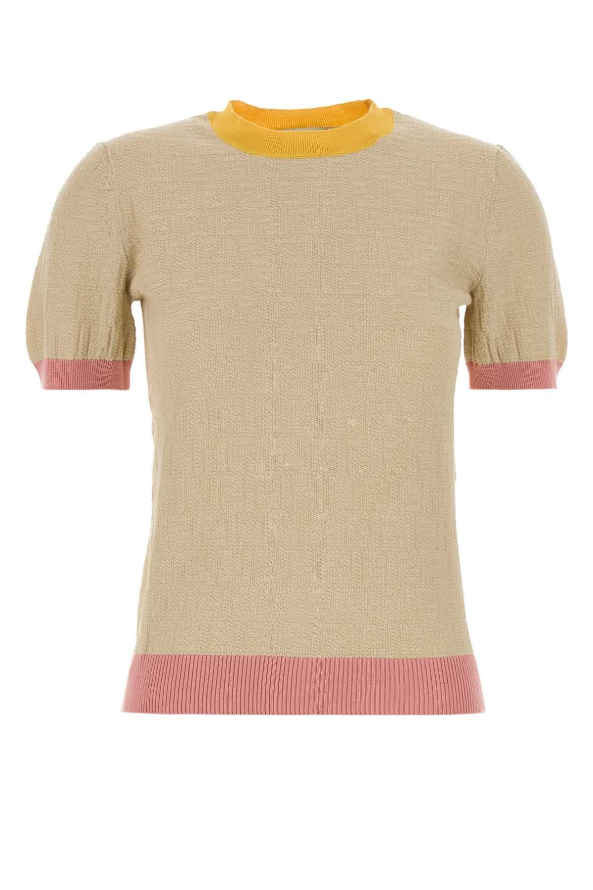 Fendi Sand Cotton Blend Sweater Size M / US 6-8 / IT 42-44 - 1 Thumbnail