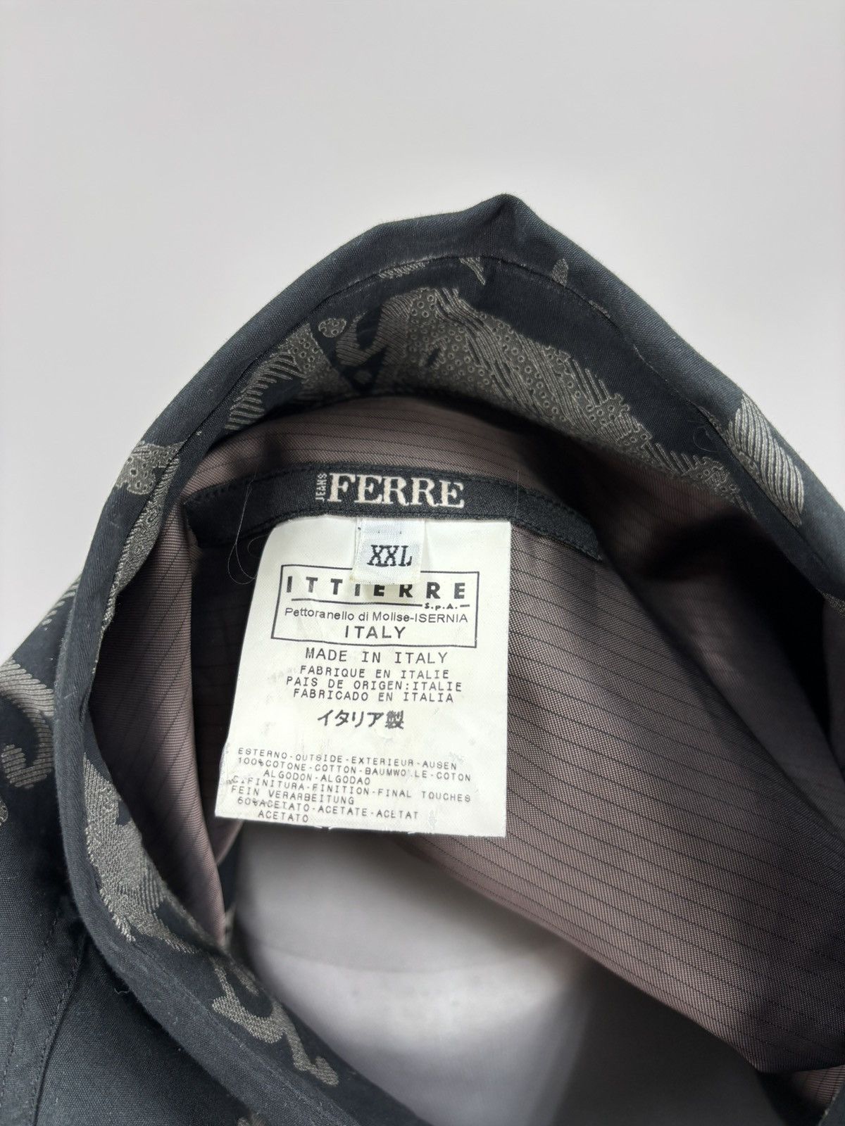 Gianfranco Ferre Mens shirt Gianfranco Ferre Jeans Size XXL Color Black Size US XXL / EU 58 / 5 - 11 Thumbnail
