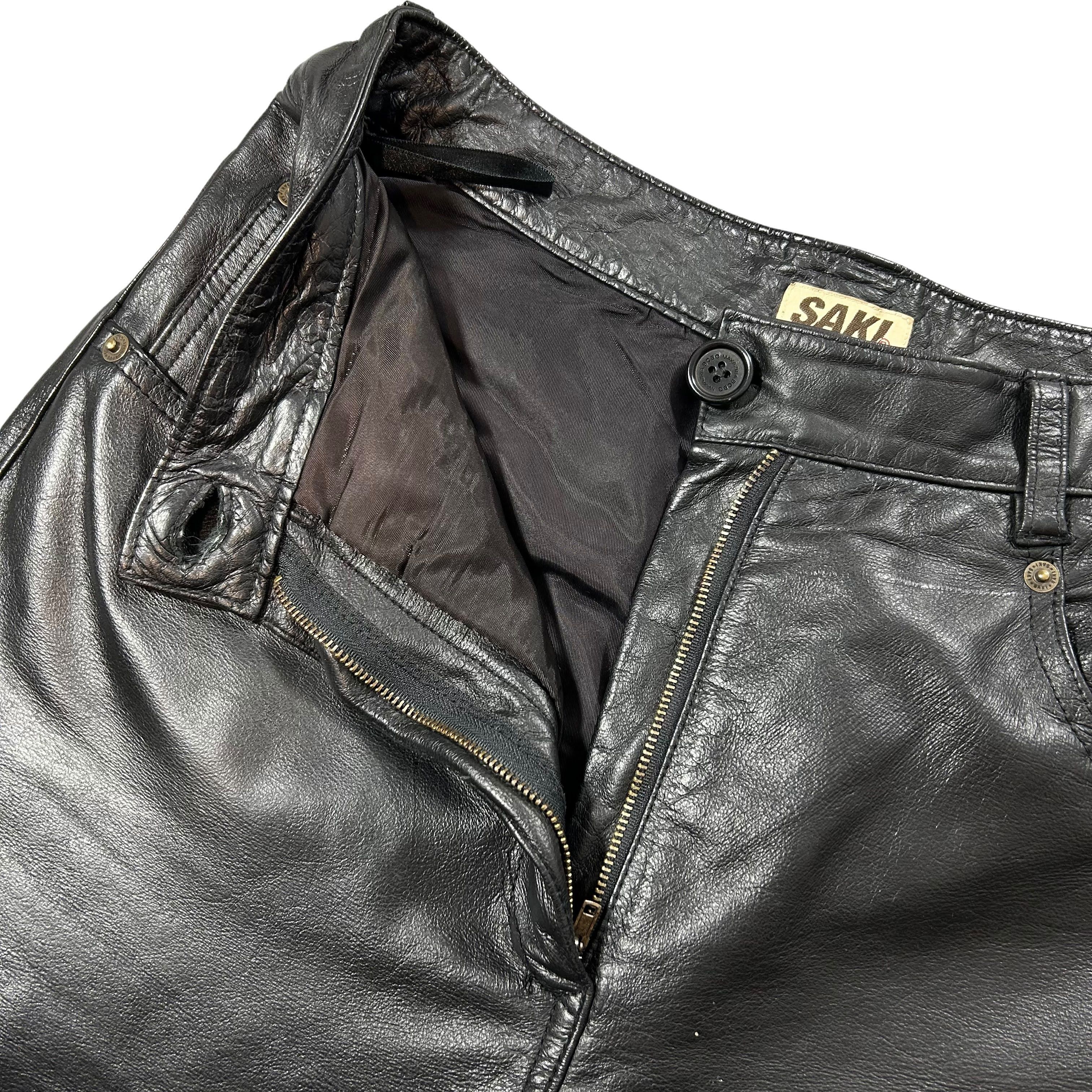 Leather × Vintage Vintage Black Leather Women's Pants Slim W28L30 Size 28" / US 6 / IT 42 - 5 Thumbnail