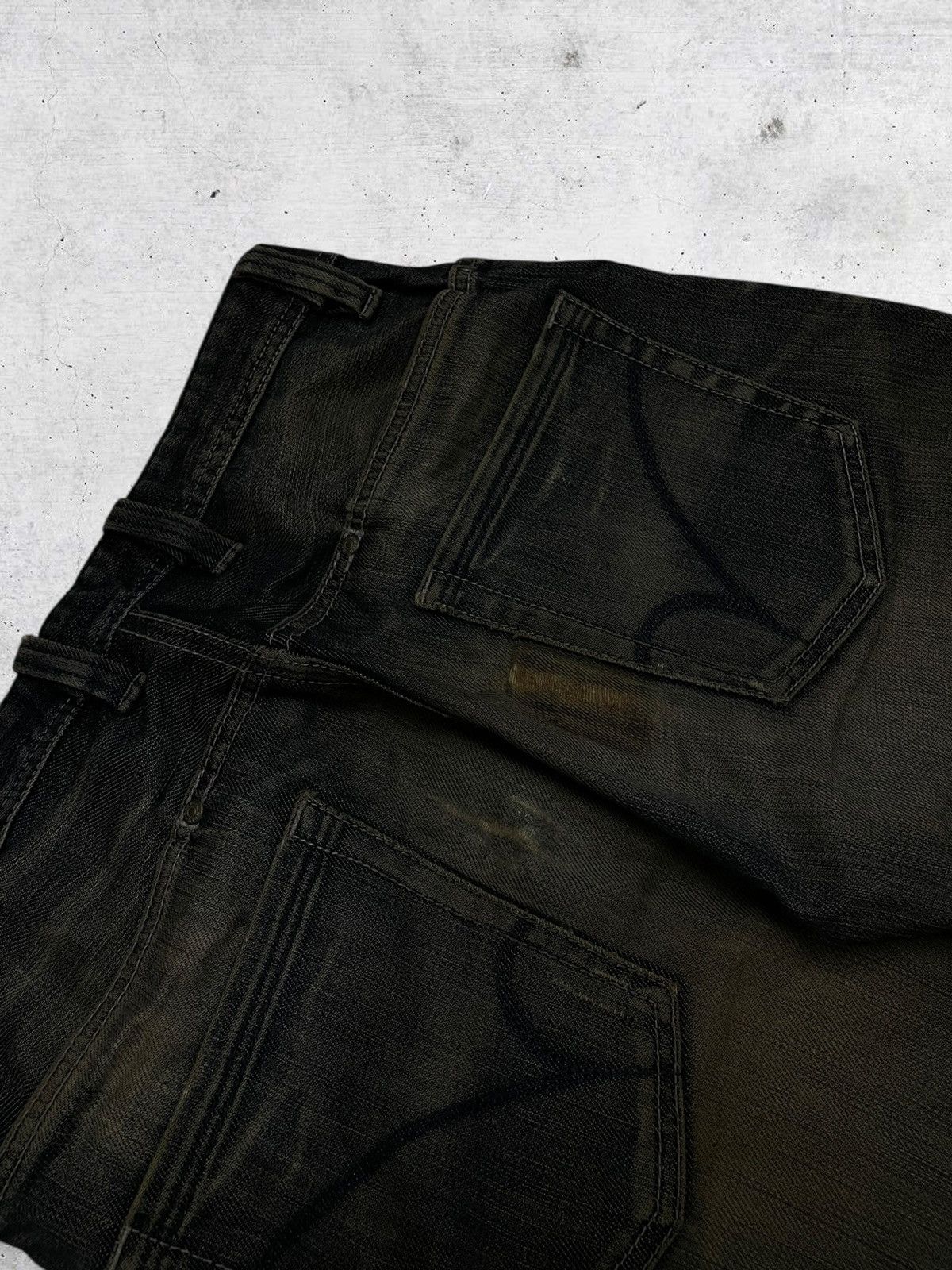 If Six Was Nine VINTAGE BACK NUMBER OG DESIGNER JAPAN 90 MUDWASH STYLE DENIM Size US 28 / EU 44 - 15 Thumbnail