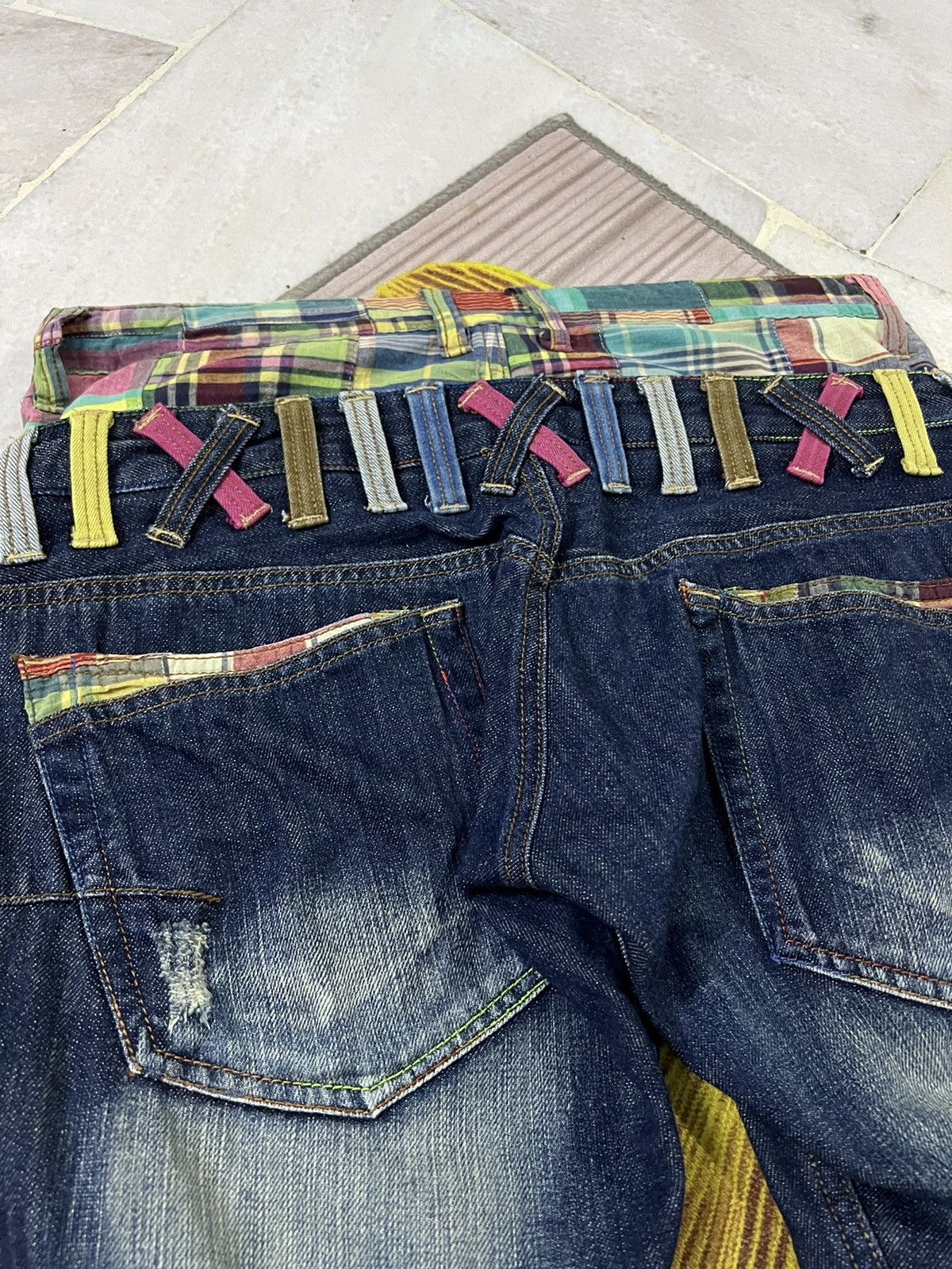 Japanese Brand × Seditionaries VTG DOMINATE HANDCRAFTED DOUBLE WAIST JEANS Size US 32 / EU 48 - 7 Thumbnail