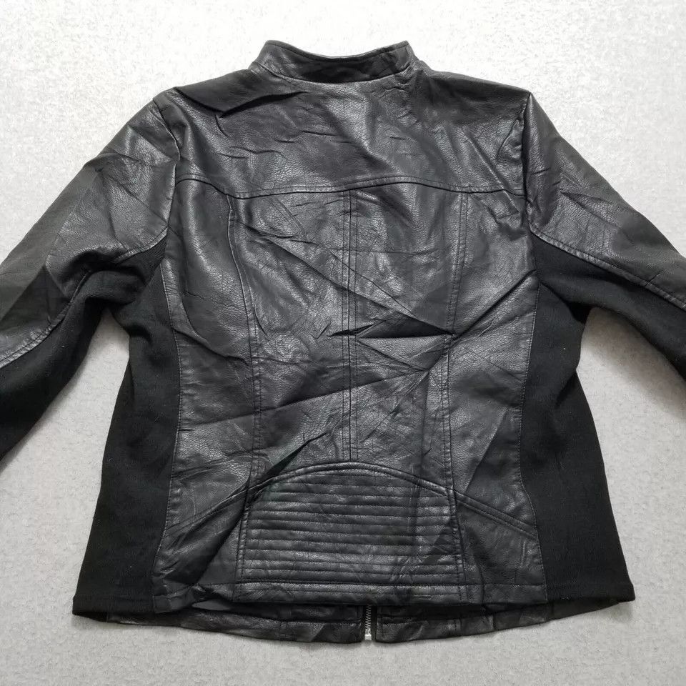 Torrid Torrid Jacket Womens 2 Black Full Zip Pockets Faux Leather Size XS / US 0-2 / IT 36-38 - 9 Thumbnail