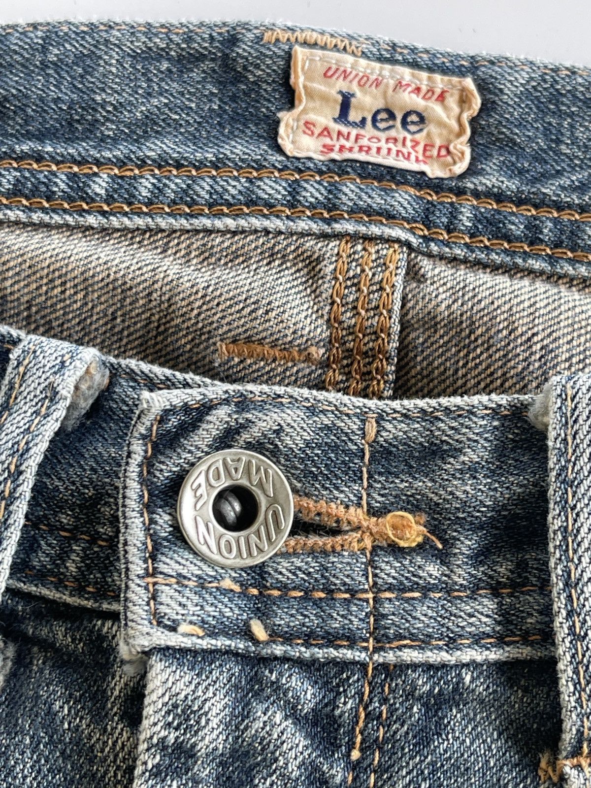 Vintage Lee Union Made Sanforized Shrunk Denim Size US 35 - 11 Thumbnail