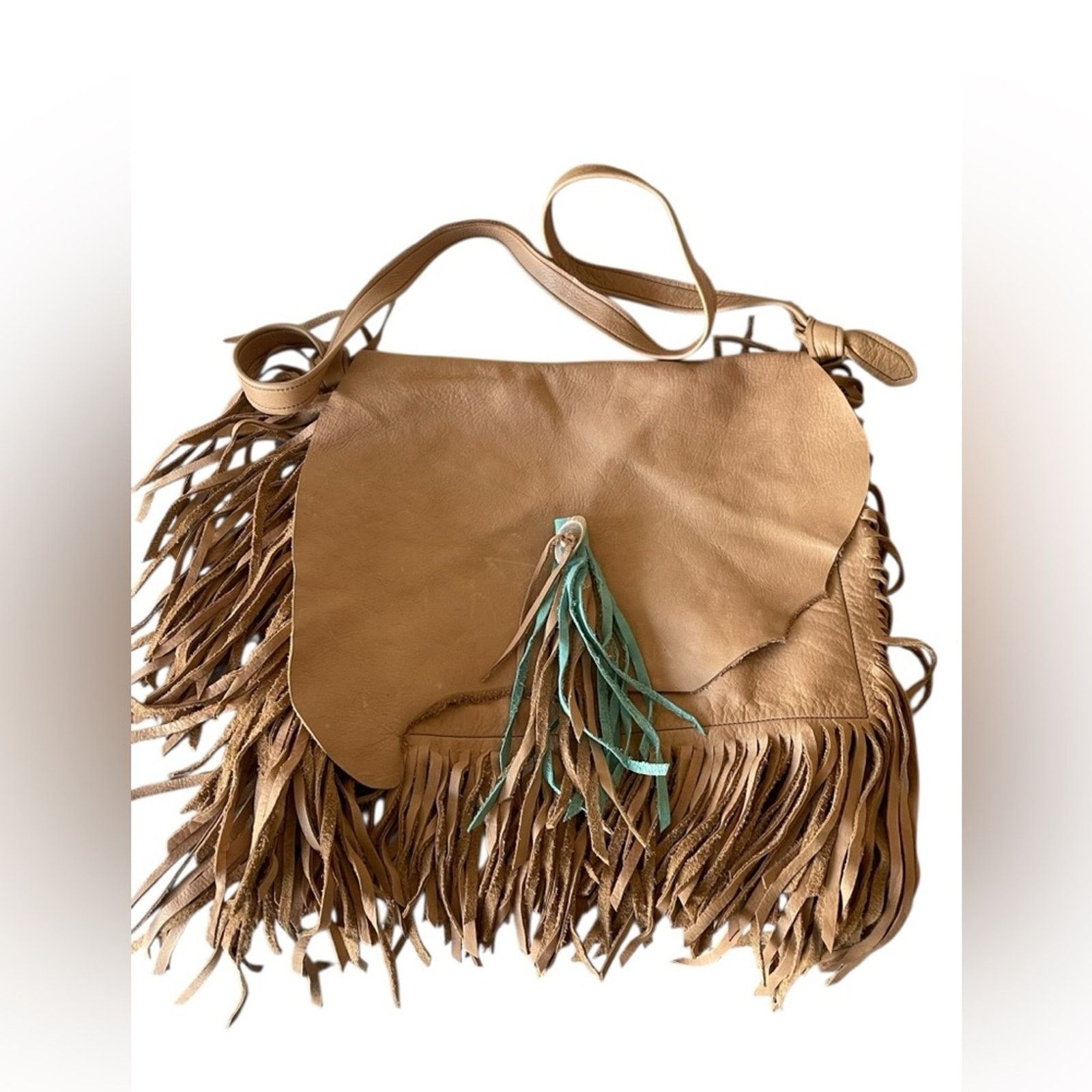 Other McIntire Saddlery Fringed Tan Leather Shoulder Bag Size ONE SIZE - 1 Thumbnail