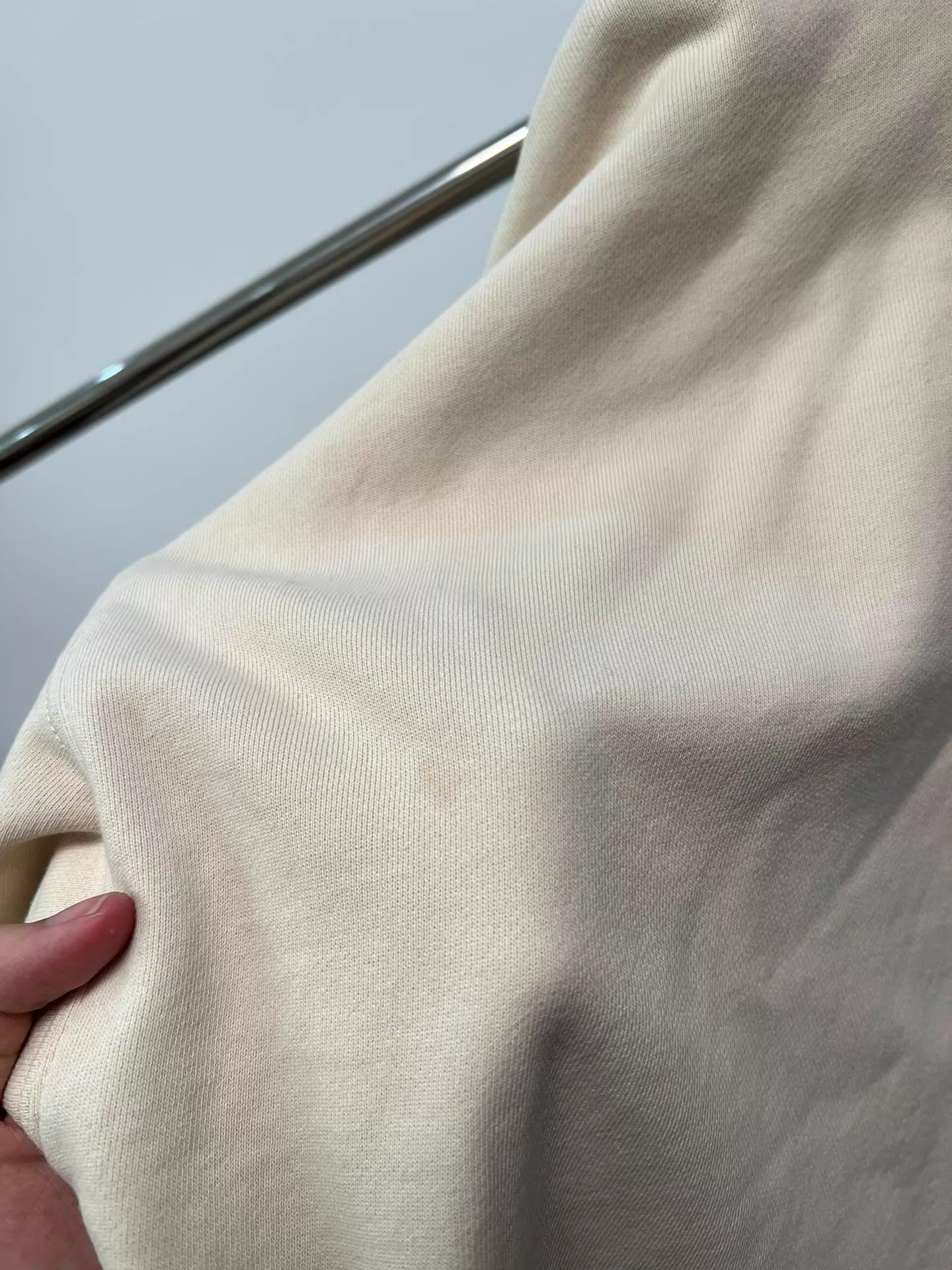 Helmut Lang Helmut Lang Wool Blend High Neck Hoodie Cream Size US L / EU 52-54 / 3 - 9 Thumbnail