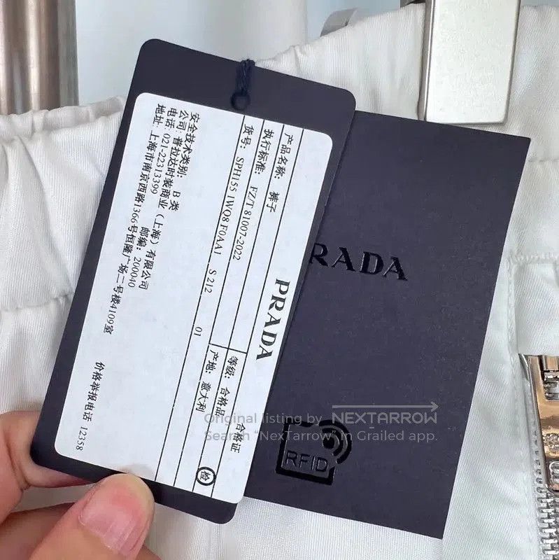 Prada Prada Men's Casual Pants in White Nylon. Size US 34 / EU 50 - 3 Thumbnail