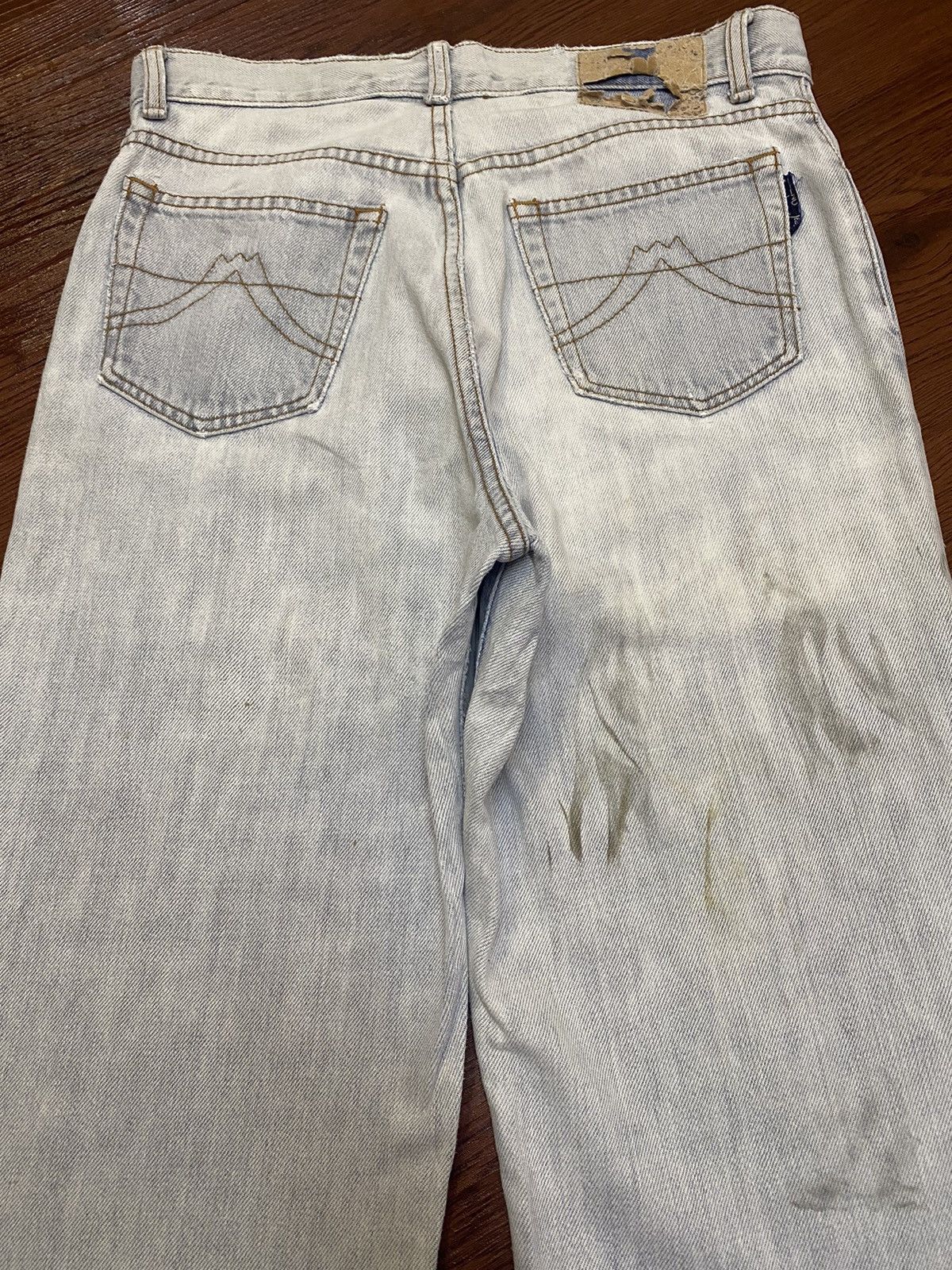 Kenzo Vintage Japanese Brands Faded Wash Frayed Loose Jeans Size US 28 / EU 44 - 4 Thumbnail