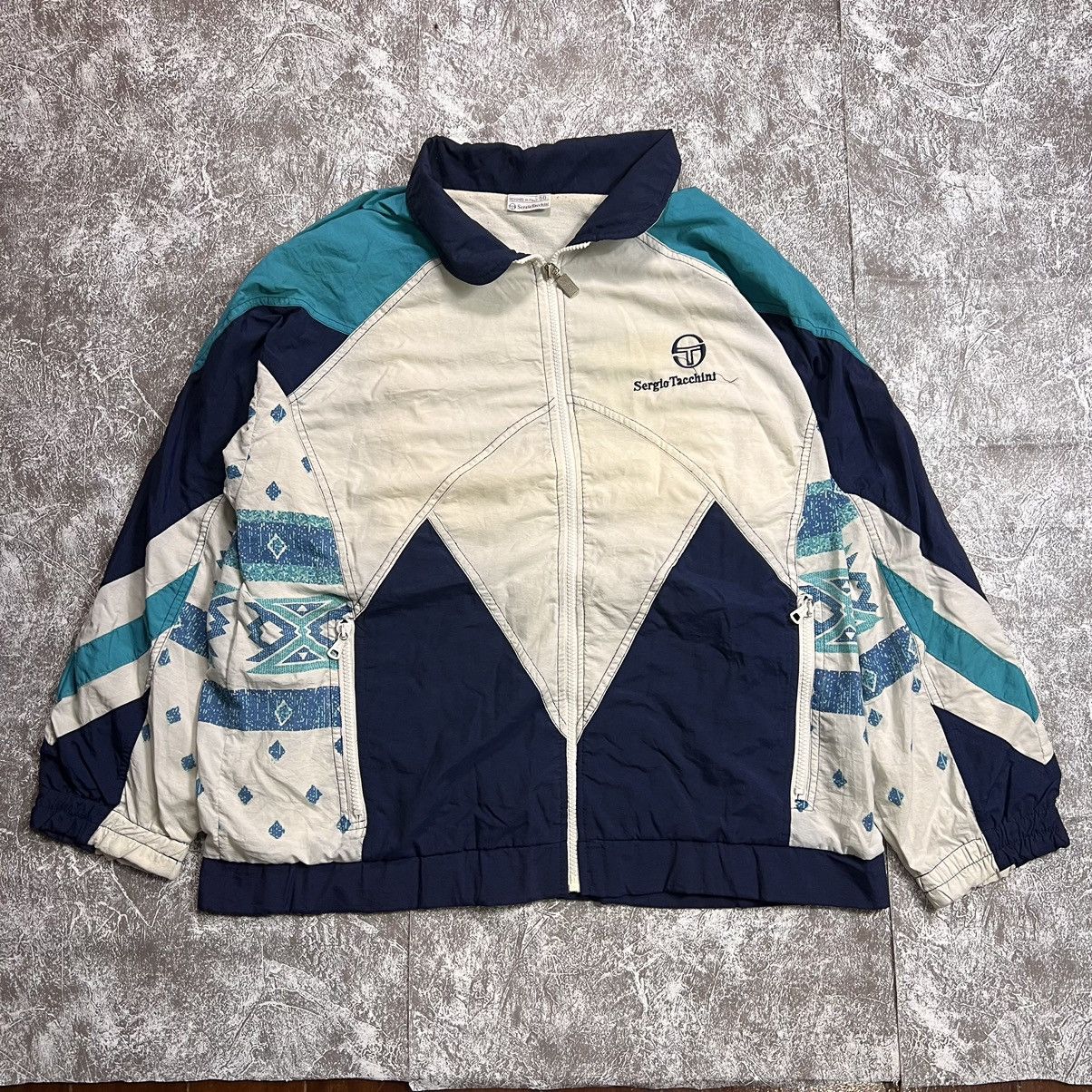 Sergio Tacchini × Vintage Vintage Mens Sergio Tacchini Windbreaker Size US L / EU 52-54 / 3 - 1 Thumbnail