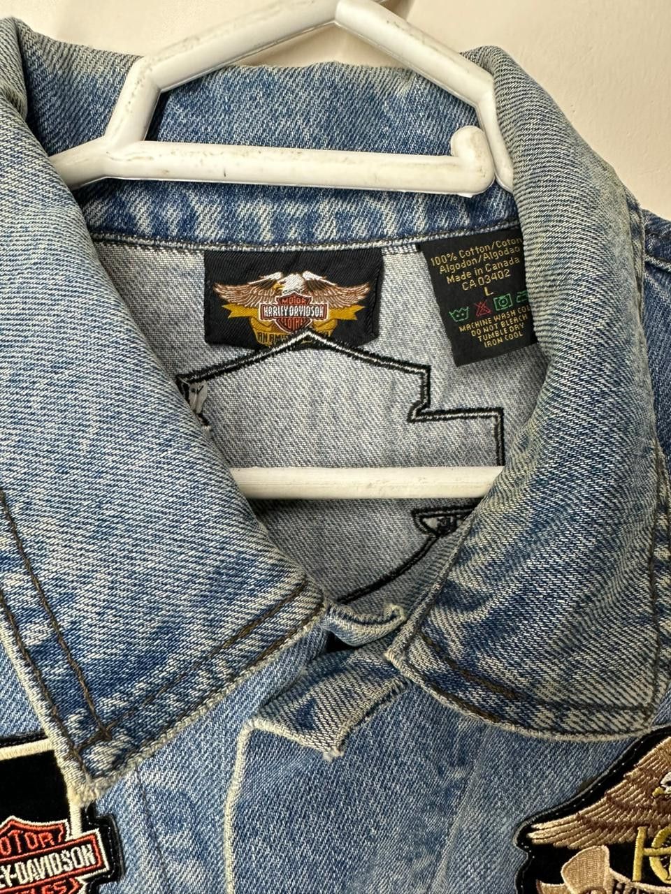 Harley Davidson × Vintage Vintage Harley Davidson denim vest Size US L / EU 52-54 / 3 - 7 Thumbnail