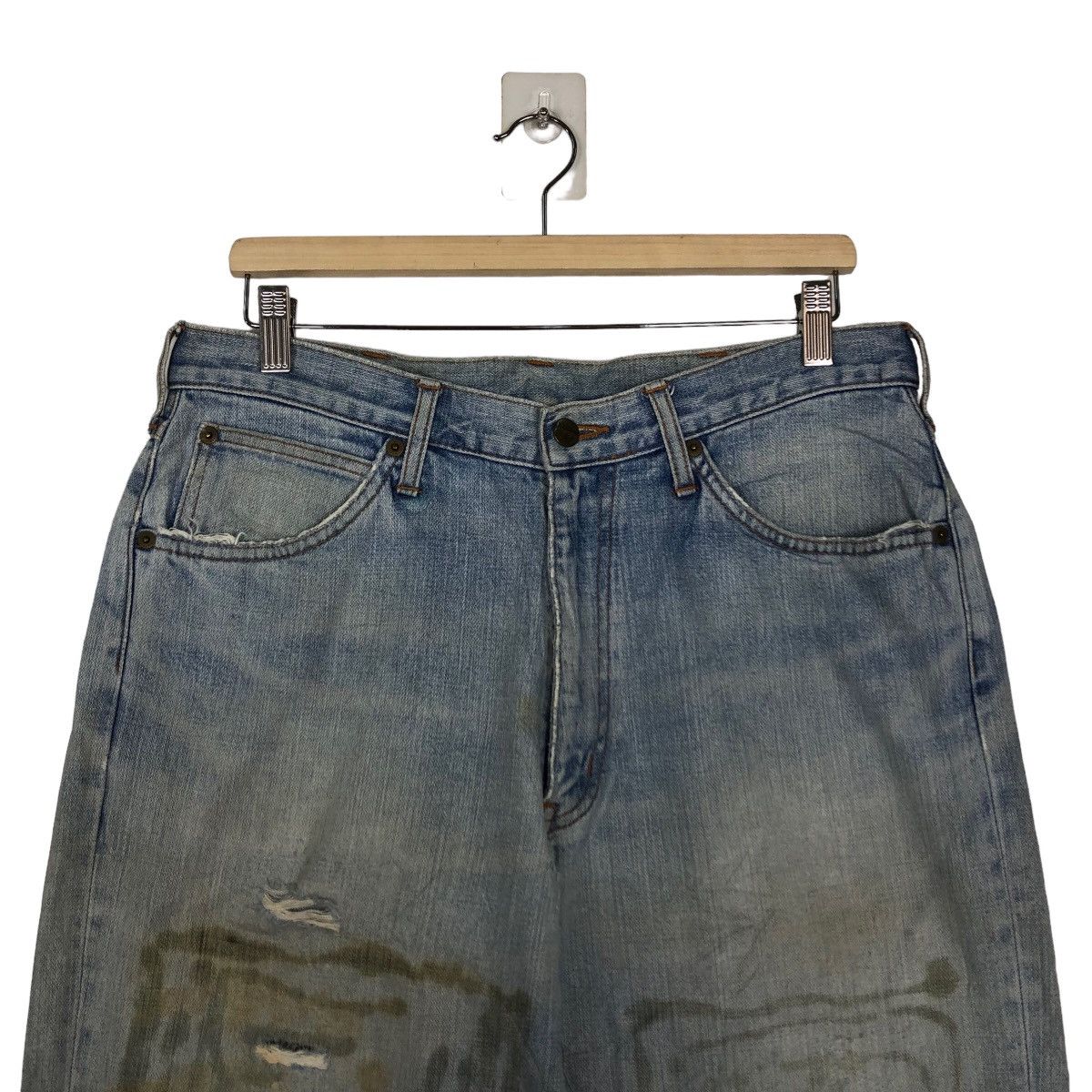 Japanese Brand 🔥True Vintage 70’s Wrangler Distressed Denim Jeans Size US 34 / EU 50 - 3 Thumbnail