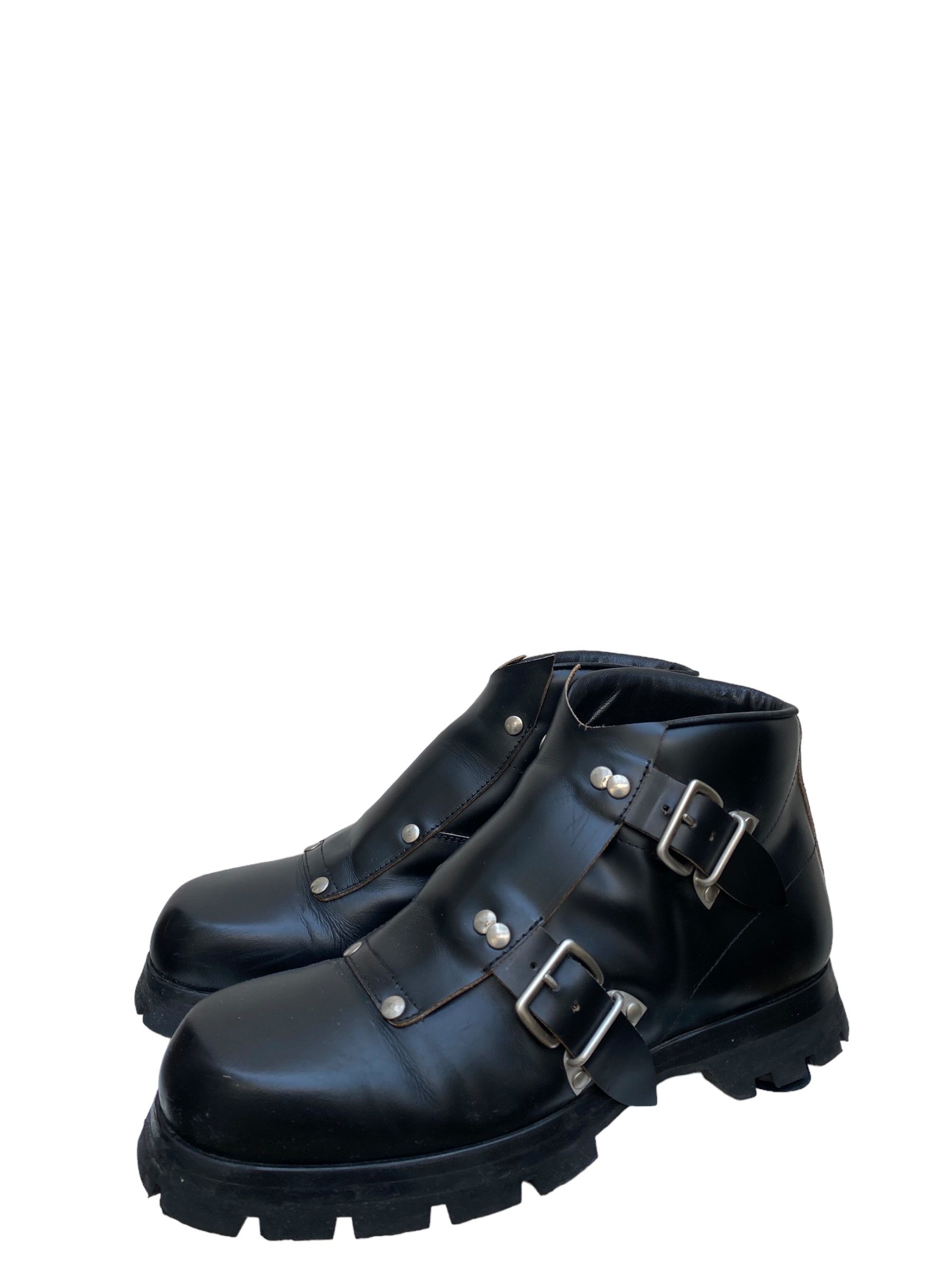 Jil Sander FW 2020 Black Leather Double Buckle Boots Size US 9 / EU 42 - 8 Thumbnail