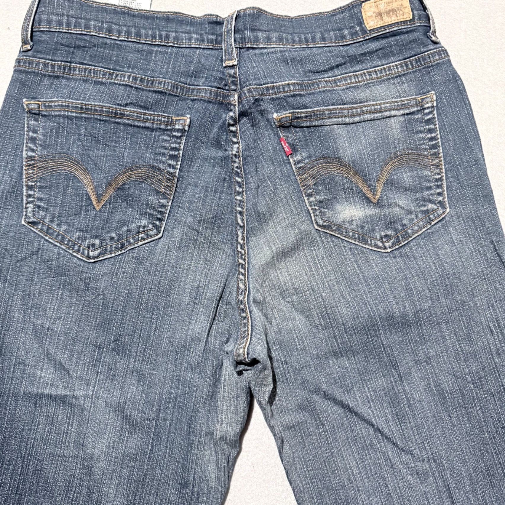 Levi's Levi's Jeans Women's Blue Denim Stretch High Rise Classic Straight Fit 14M Size 36" / US 14 / IT 50 - 4 Thumbnail