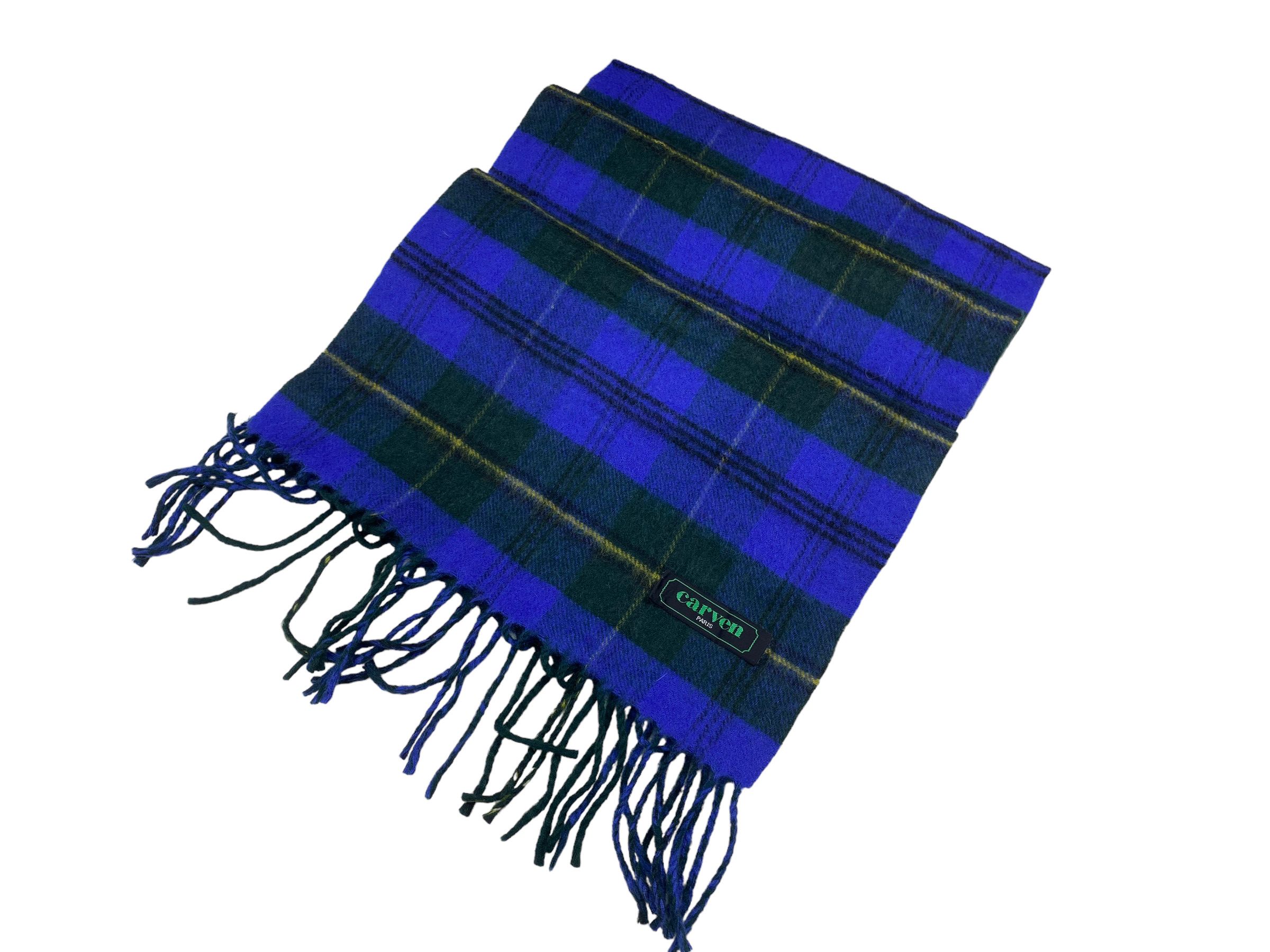 Carven Vintage Carven Paris Checkered Scarf 90s Silk Fashion Size ONE SIZE - 4 Thumbnail