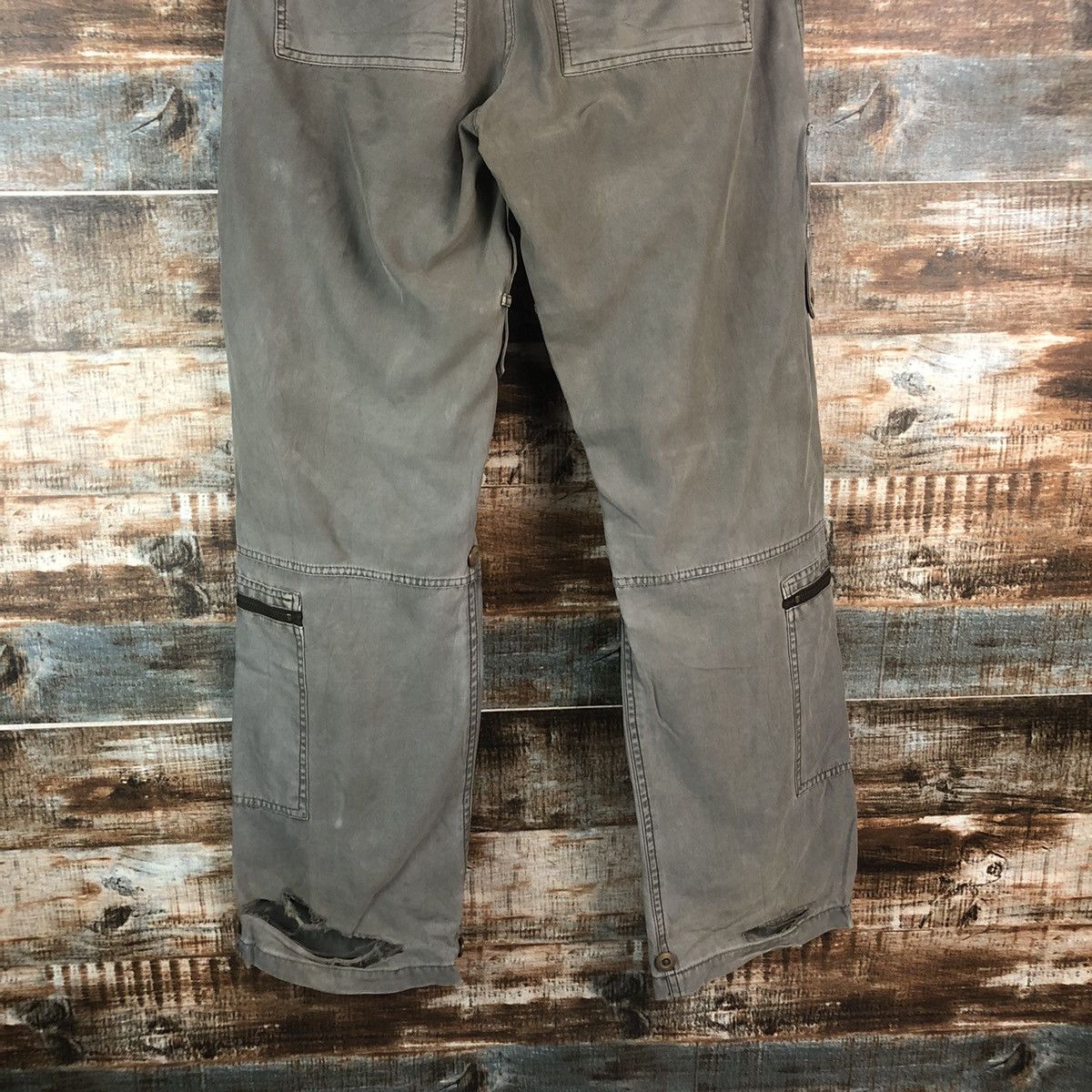Japanese Brand DL Rescue World Gray Cargo Multipocket Pants #C666 Size US 27 - 17 Thumbnail