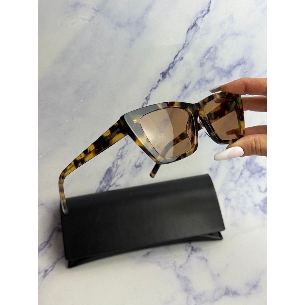 Saint Laurent Paris NEW Saint Laurent SL276 Mica Sunglasses in Havana Brown Size ONE SIZE - 4 Thumbnail
