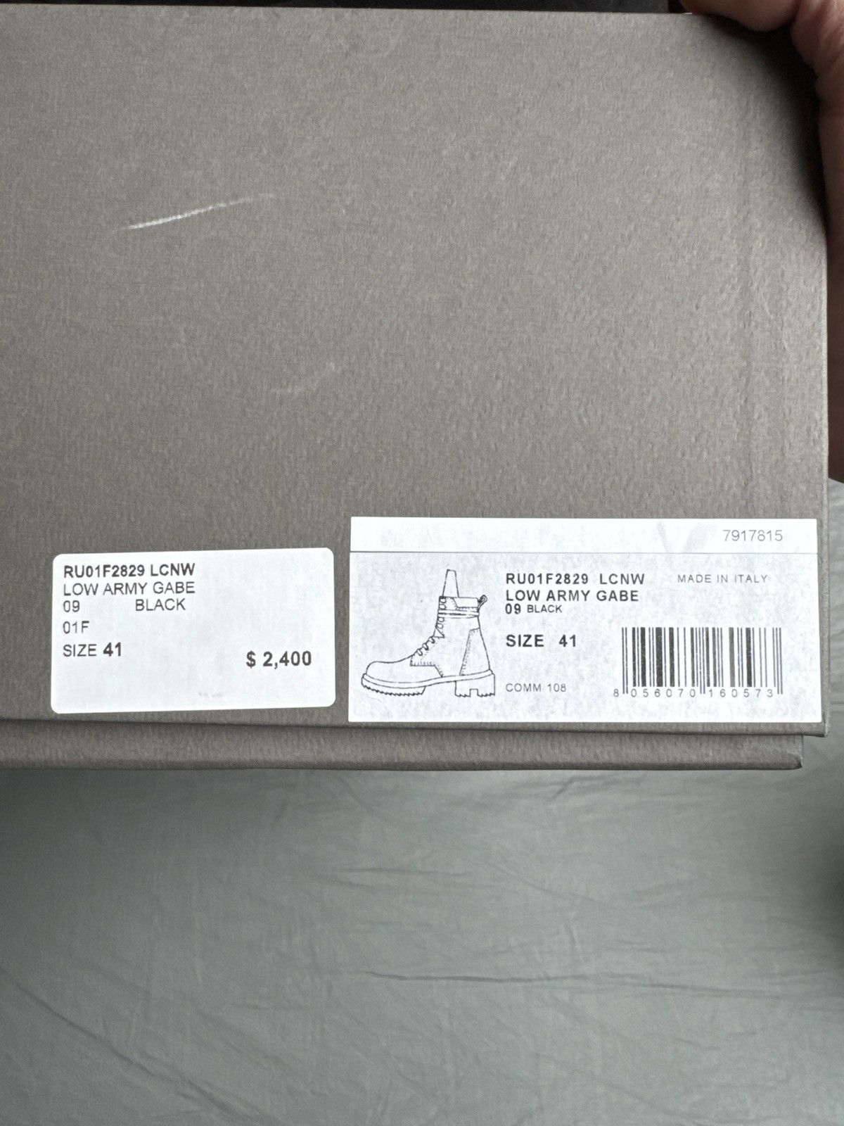 Rick Owens Rick Owens Low Army Gabe Size US 8 / EU 41 - 5 Thumbnail
