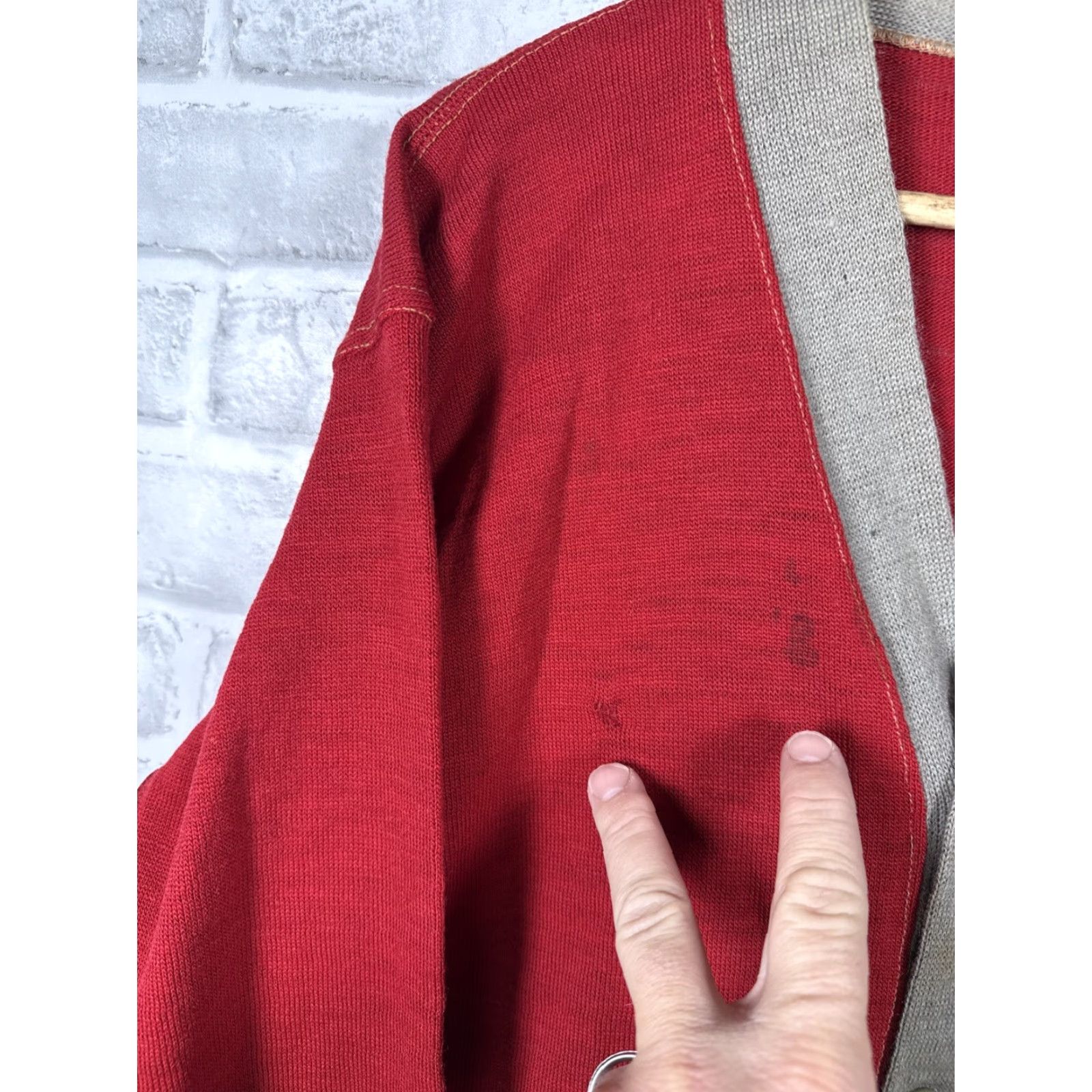 Vintage VTG 1950s Wool Letterman Style MOVIE PROJECTIONIST Sweater Size M Red Size US M / EU 48-50 / 2 - 3 Thumbnail