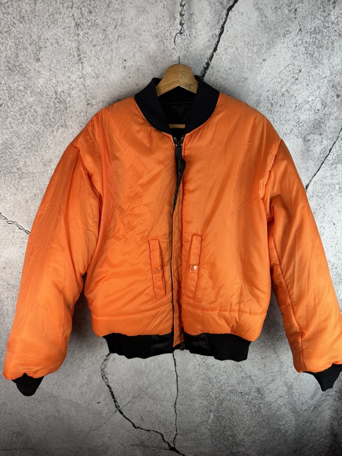 Vintage Vintage MA-1 Flyer’s Bomber USA Army nylon Jackets Size US L / EU 52-54 / 3 - 3 Thumbnail