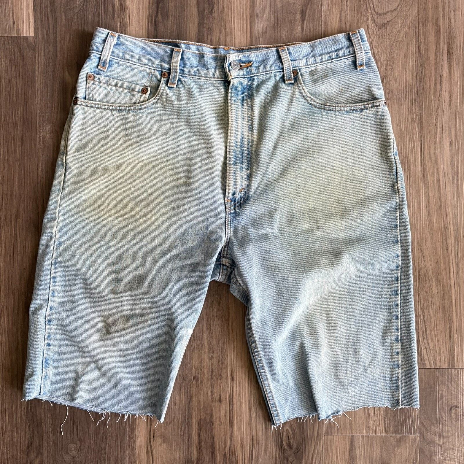 Levi's × Vintage Vintage Levis 505 Denim Jean Shorts Size 34 Custom Chopped Size US 34 / EU 50 - 2 Thumbnail