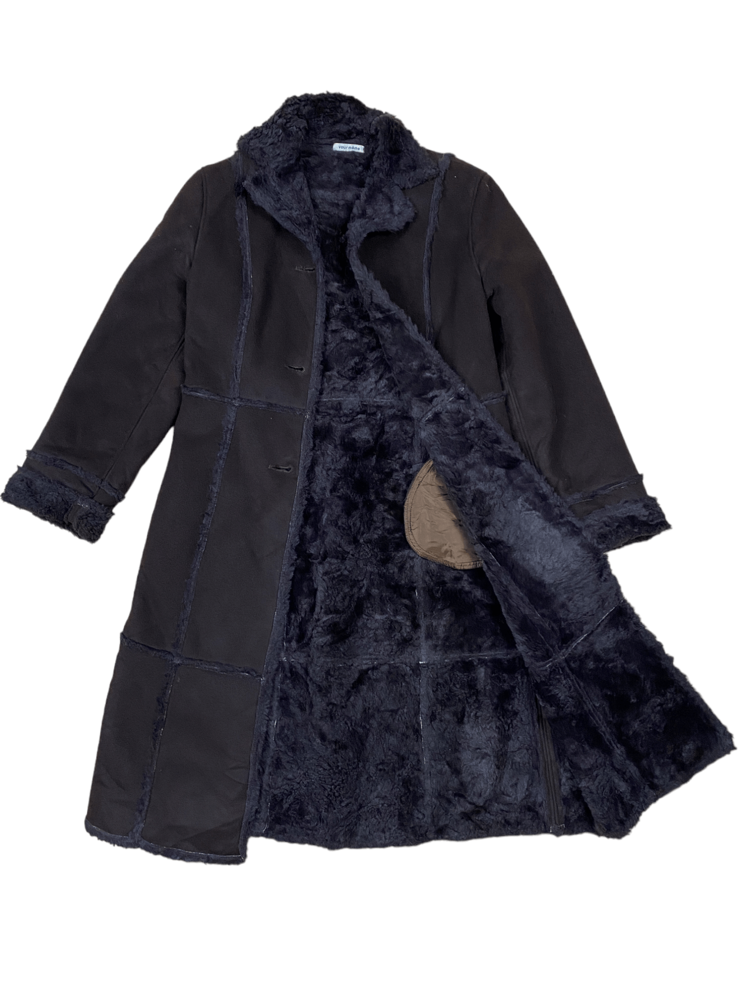 Japanese Brand × Vintage Vintage Fur Long Coat Dark Brown Size US S / EU 44-46 / 1 - 4 Thumbnail