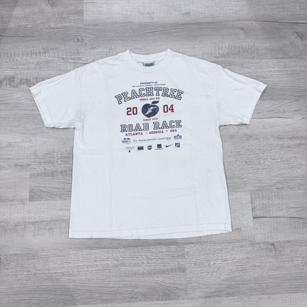 Vintage 2004 ATL Peachtree Road Race Tee Size US XL / EU 56 / 4 - 1 Thumbnail