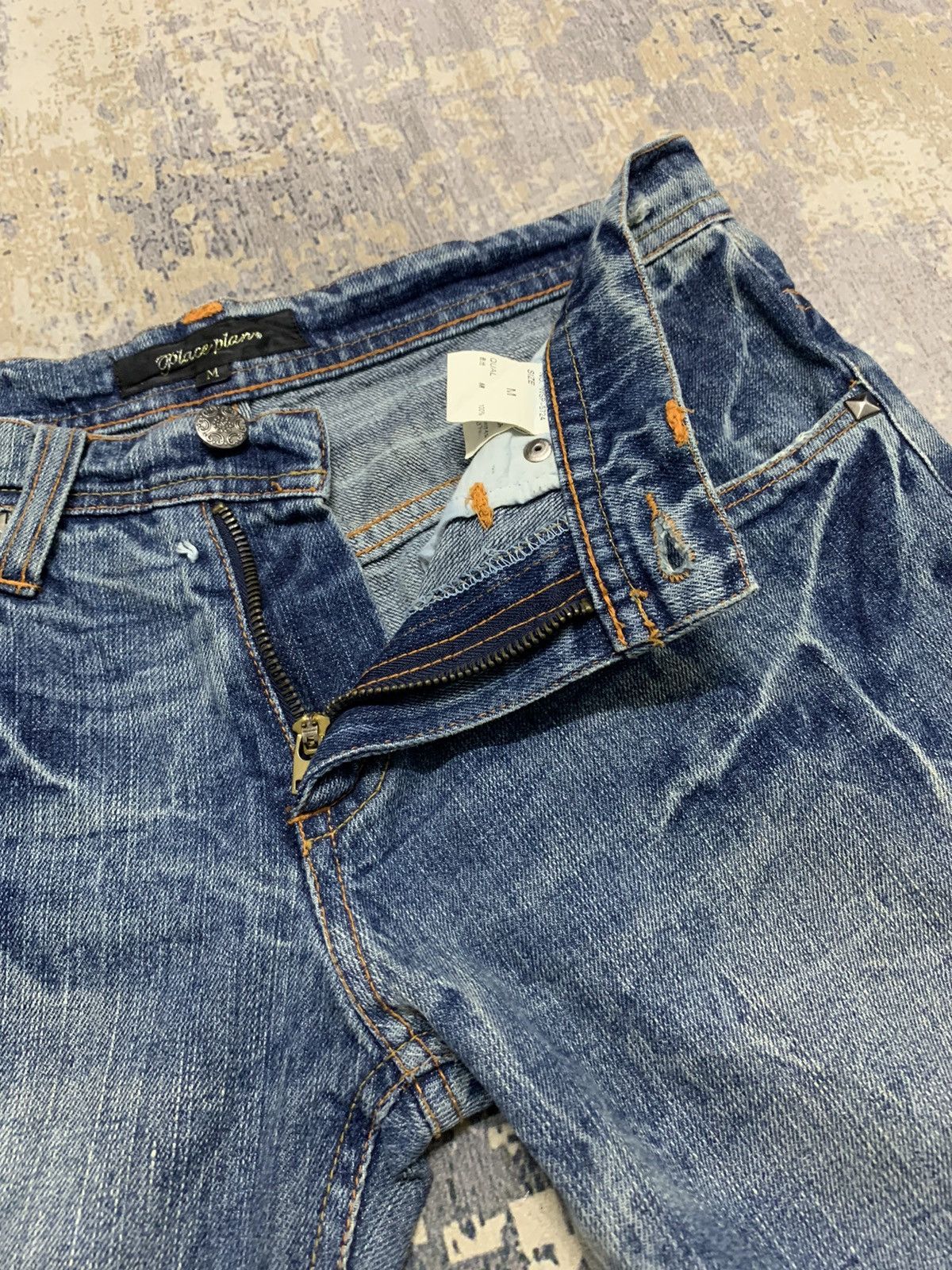 If Six Was Nine Archive Japanese Place Plan Attack Violence Flare Jeans Y2K Size US 30 / EU 46 - 8 Thumbnail