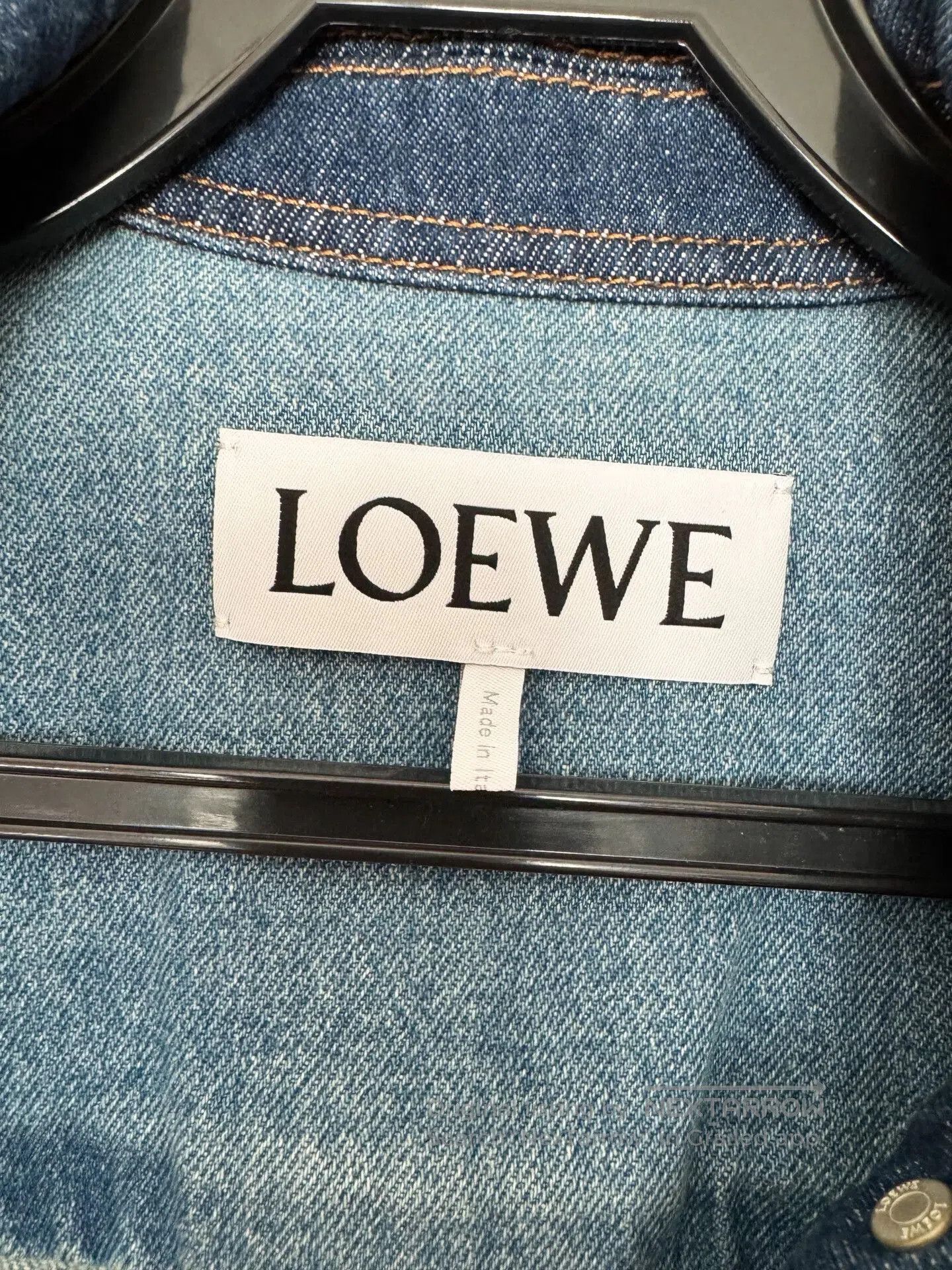Loewe stylish loewe denim jacket with leather patch. Size US S / EU 44-46 / 1 - 4 Thumbnail