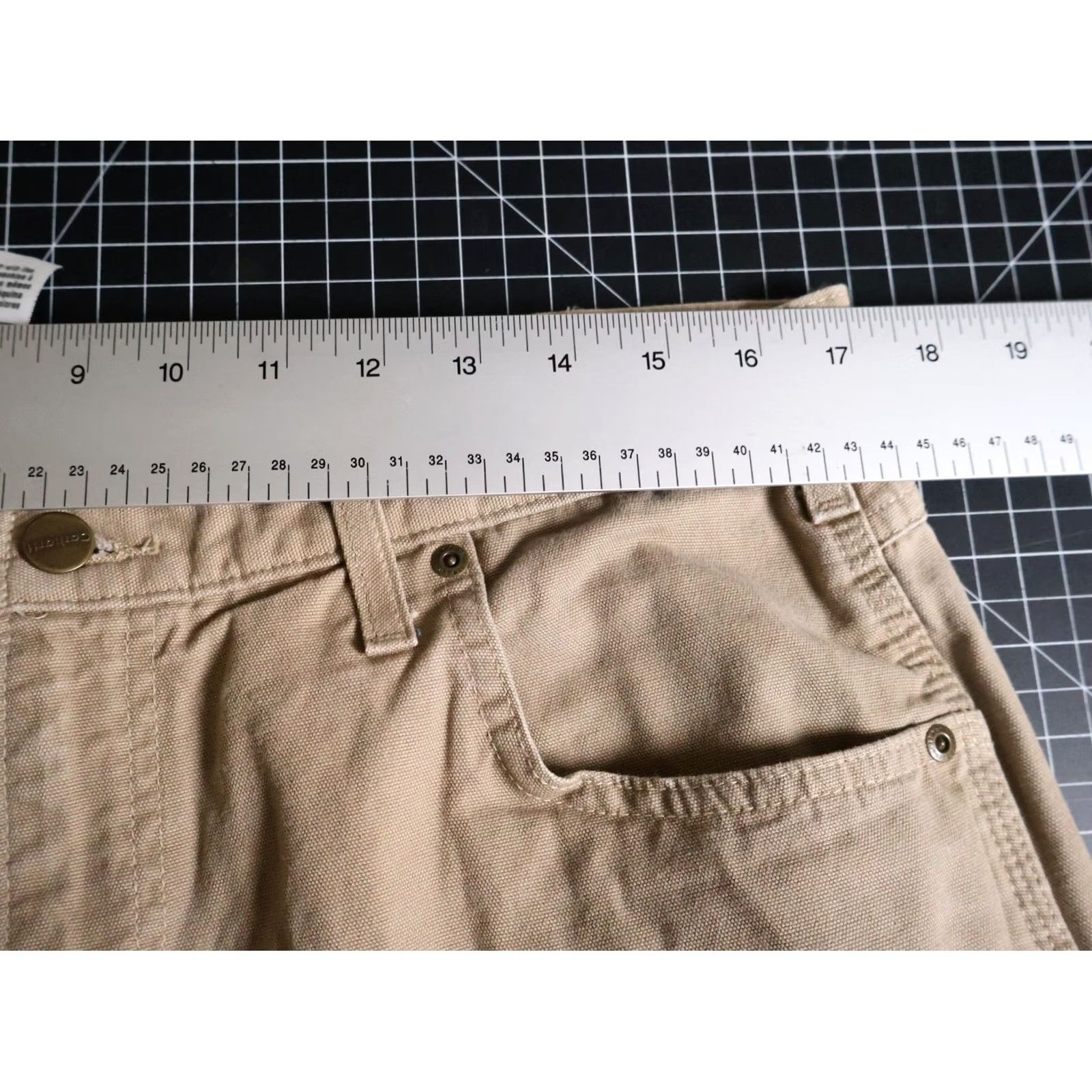 Carhartt Carhartt Carpenter Pants Men's 34 x 33 Loose Canvas Beige B159 GKH (36/34 Tag) Size US 34 / EU 50 - 5 Thumbnail