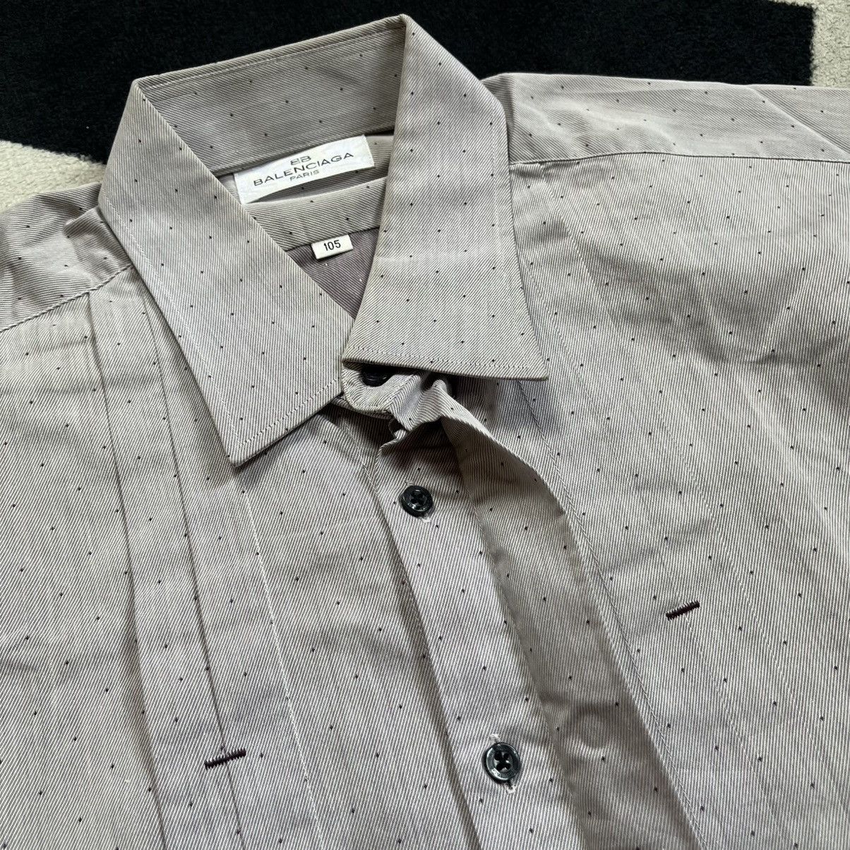 Balenciaga Balenciaga Paris Pleated Dress Shirt — EB Era Size US L / EU 52-54 / 3 - 6 Thumbnail