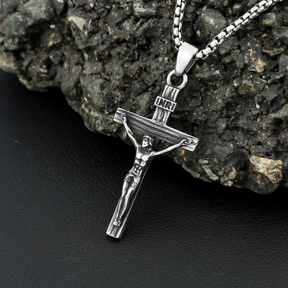 Vintage Jesus Cross Pendant Necklace Size ONE SIZE - 3 Thumbnail