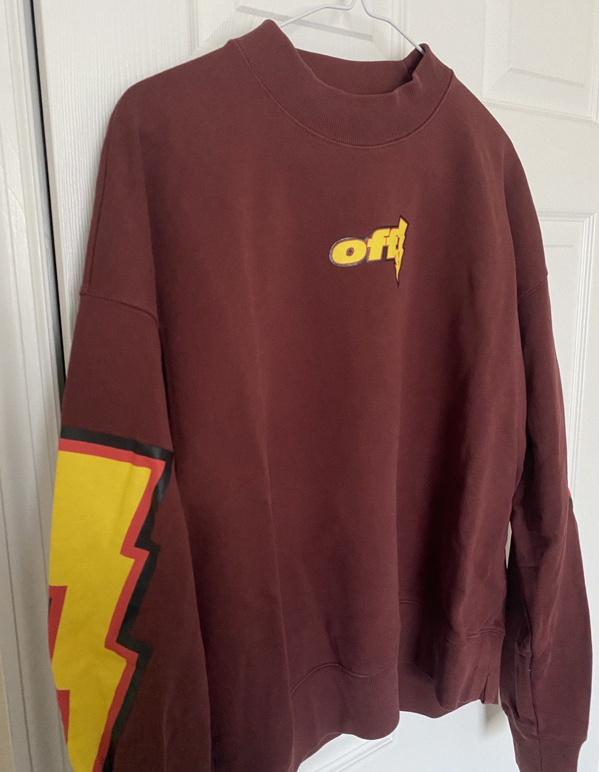 Off-White Off-White Thunder Crewneck Size XS Size US XS / EU 42 / 0 - 2 Thumbnail