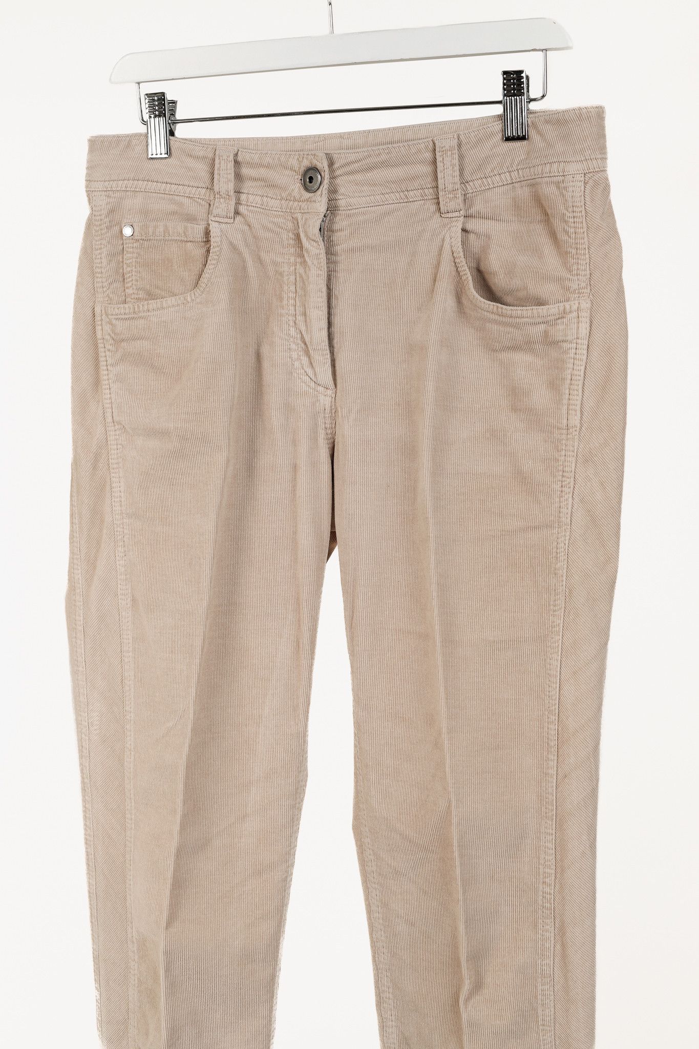 Brunello Cucinelli Brunello Cucinelli AW/19 Corduroy Monili-Bead Cropped Jeans Size 28" / US 6 / IT 42 - 3 Thumbnail