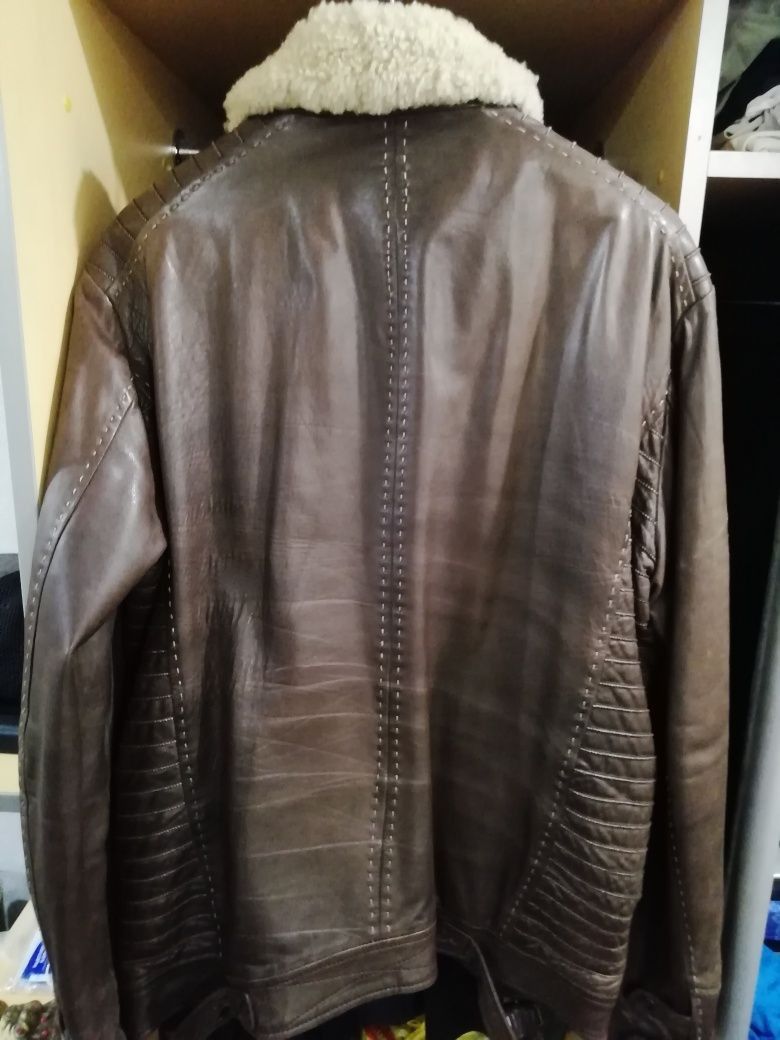 Just Cavalli Just Cavalli Aviator Leather Jacket Size US XL / EU 56 / 4 - 3 Thumbnail