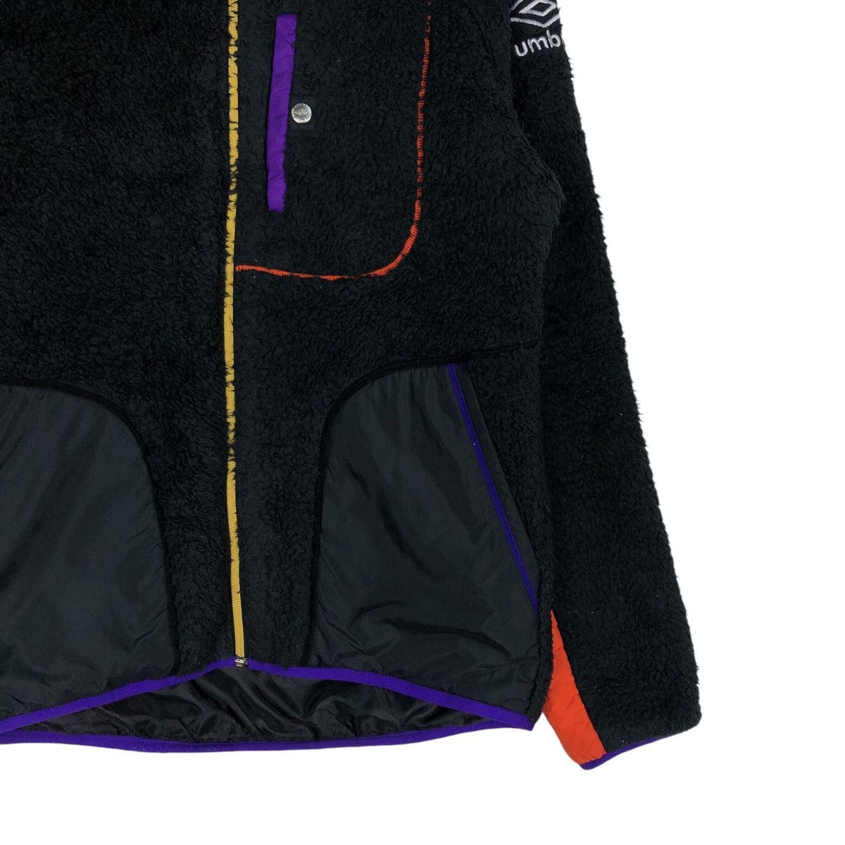Japanese Brand 📌Bomber Jacket Fleece Sherpa Umbro Multi Colour Design Size US L / EU 52-54 / 3 - 6 Thumbnail