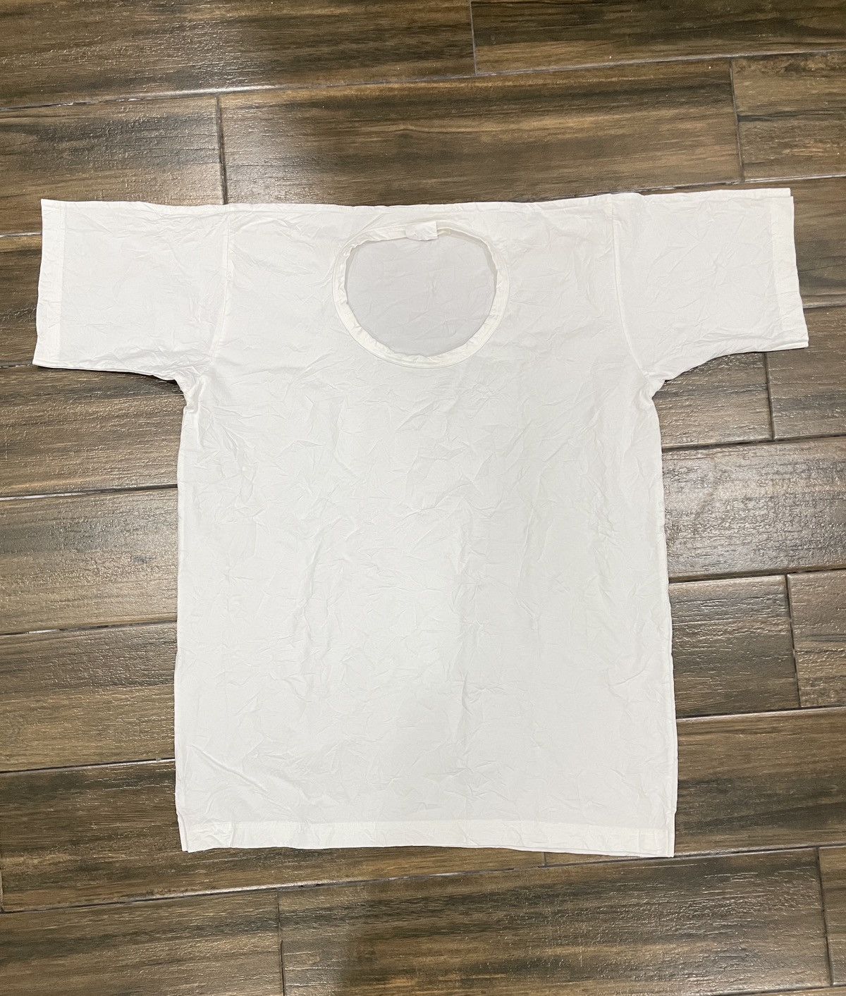 Comme des Garcons Junya Watanabe Winkled Oversized White Tee Size S / US 4 / IT 40 - 3 Thumbnail