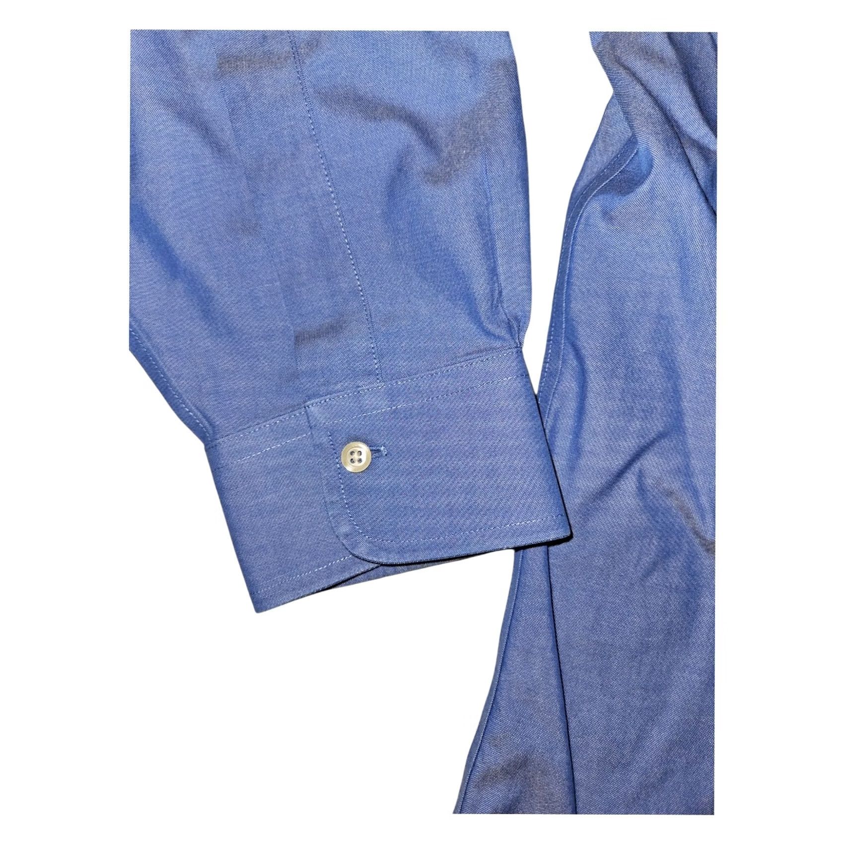 Brooks Brothers Brooks Brothers Non-Iron Supima Cotton Button Up Long Sleeve Dress Shirt Blue Mens 16 1/2 33 Regular Fit Collared Business Casual Classic Modern Size US XS / EU 42 / 0 - 6 Thumbnail