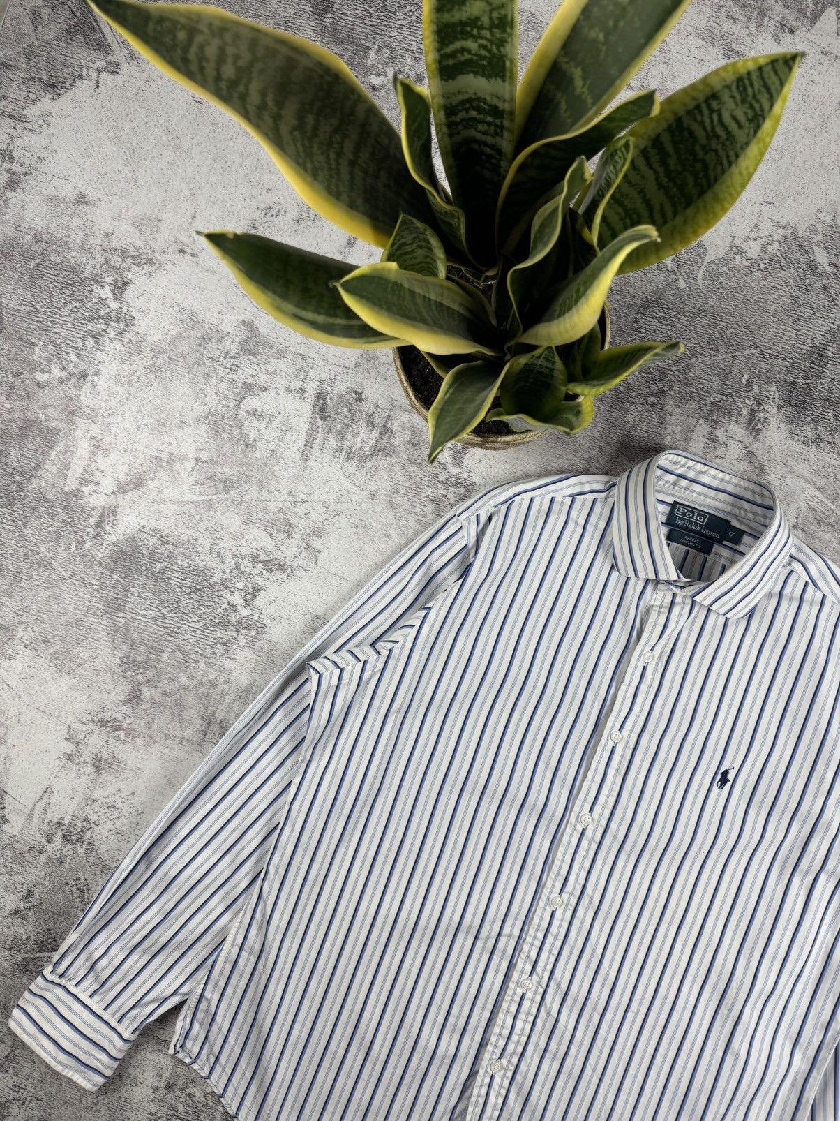 Polo Ralph Lauren Polo Ralph Lauren Blue Striped Blank Longsleeve Button Shirt Size US XL / EU 56 / 4 - 4 Thumbnail